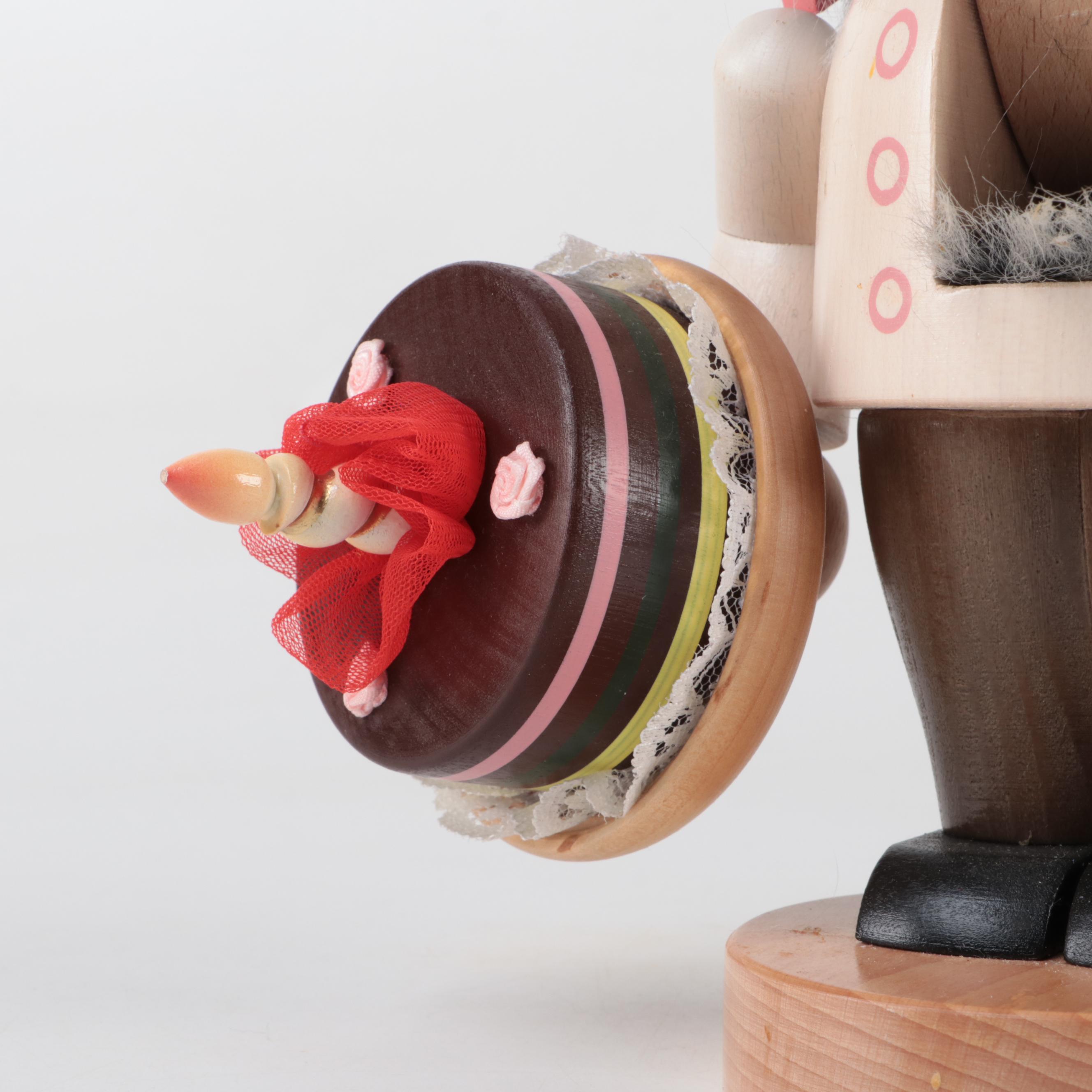 Steinbach Folk Art Wood Nutcracker with Rainoldi Wood Pinocchio Figurines