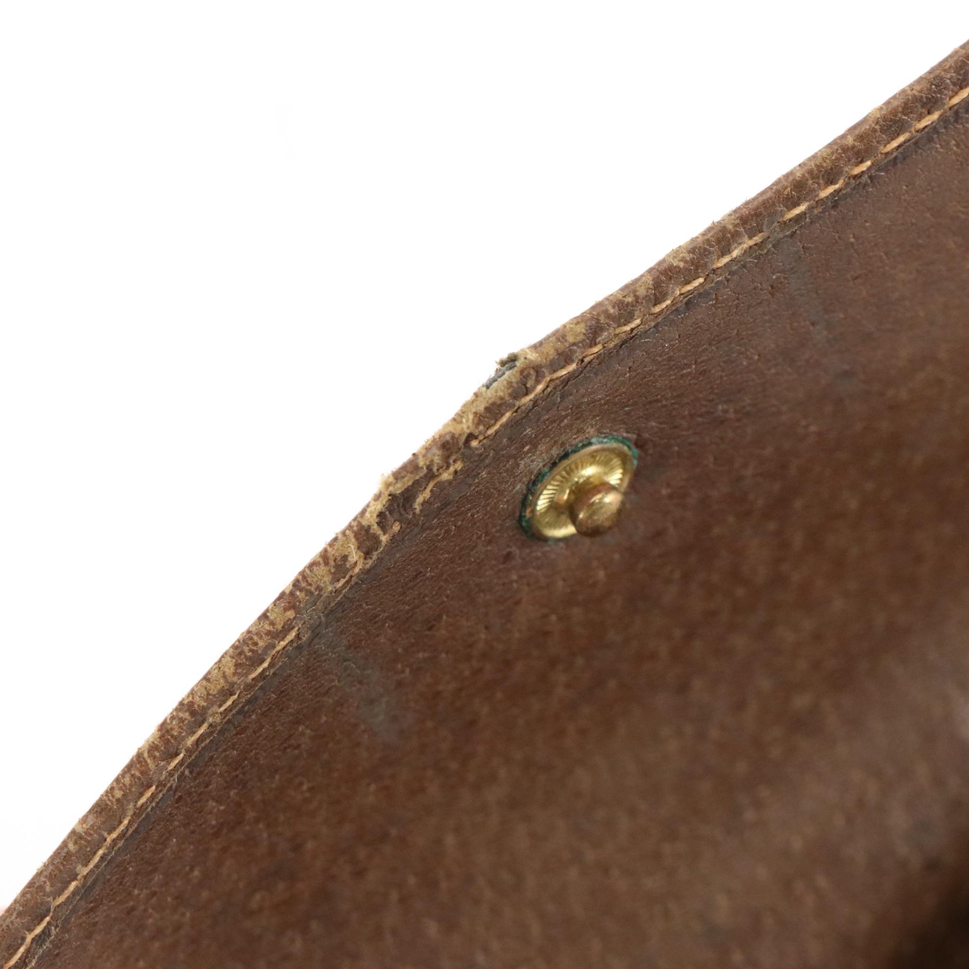 Gucci Accessory Collection Bifold Wallet in GG Supreme Canvas and Brown Leather