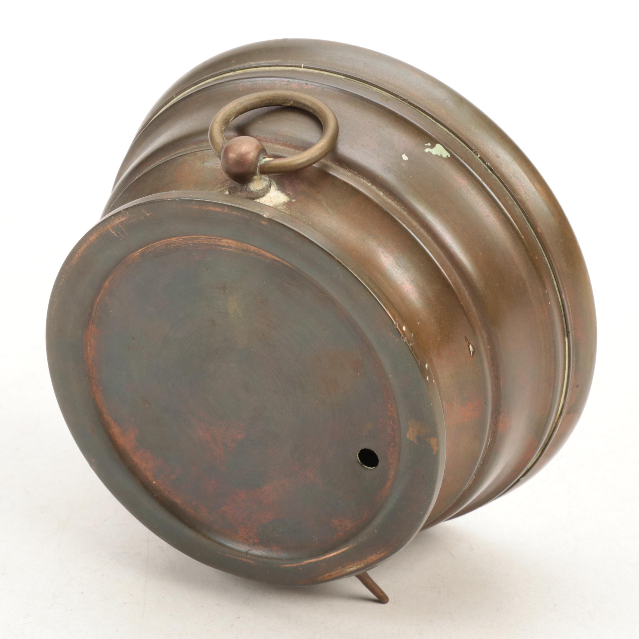 German Selsi Brass and Copper Wall Barometer