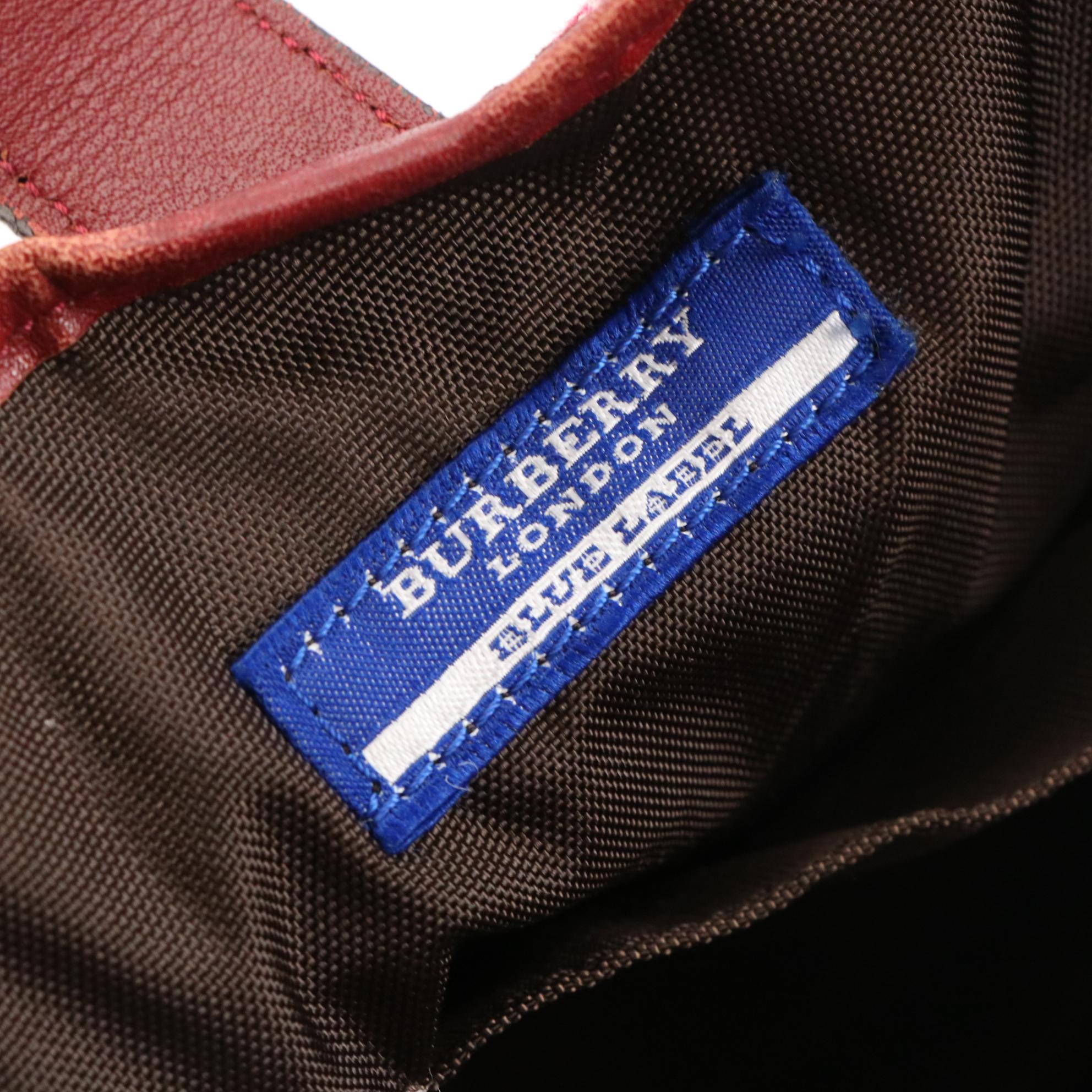 Burberry Blue Label Tote in Pink Nova Check Canvas and Leather Trim