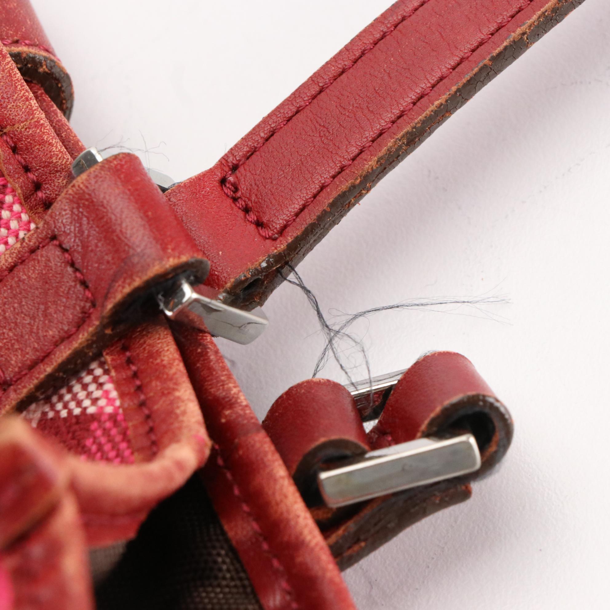 Burberry Blue Label Tote in Pink Nova Check Canvas and Leather Trim