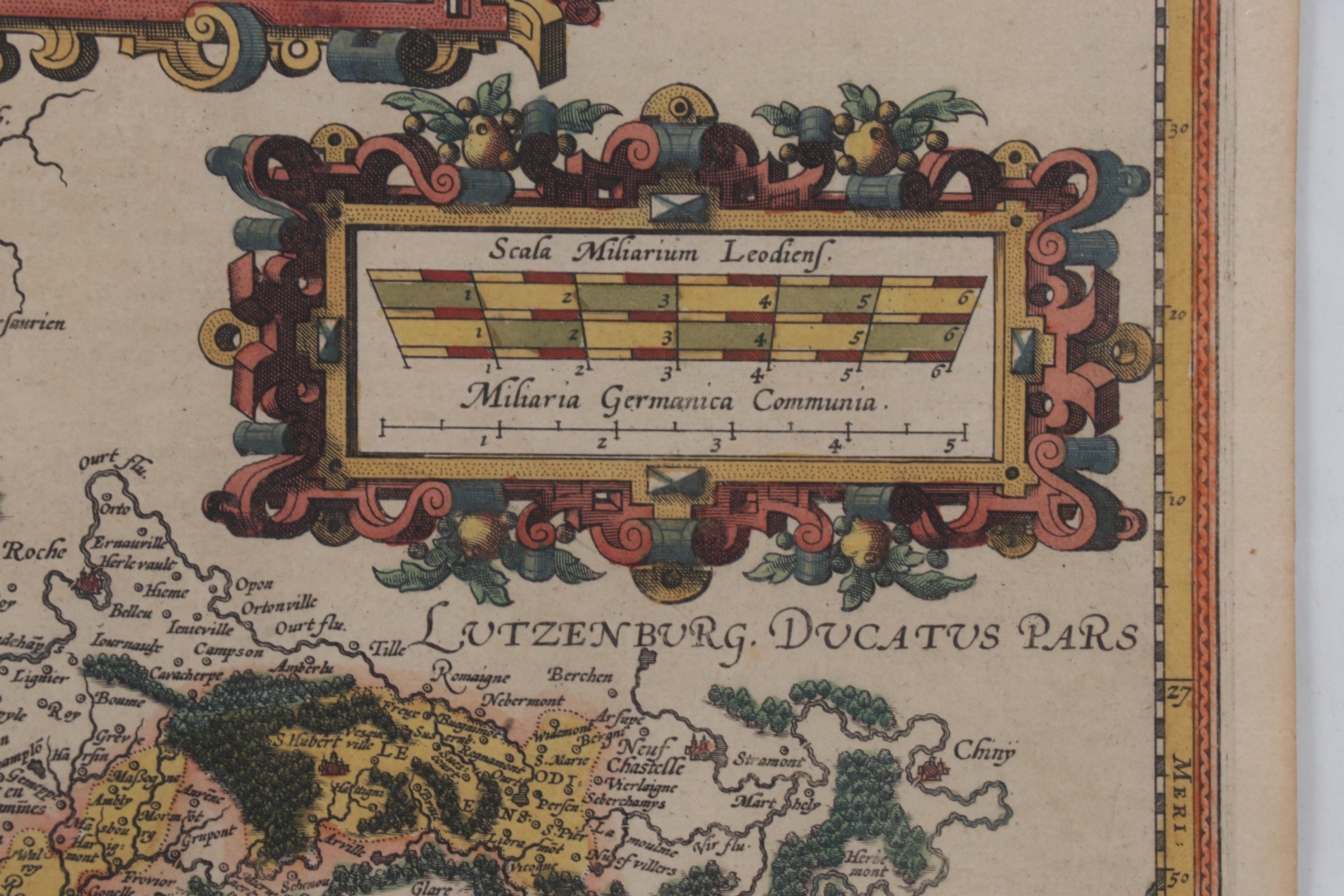 Mercator-Hondius Engraved Map "Leodiensis Dioecesis Typus", 17th Century
