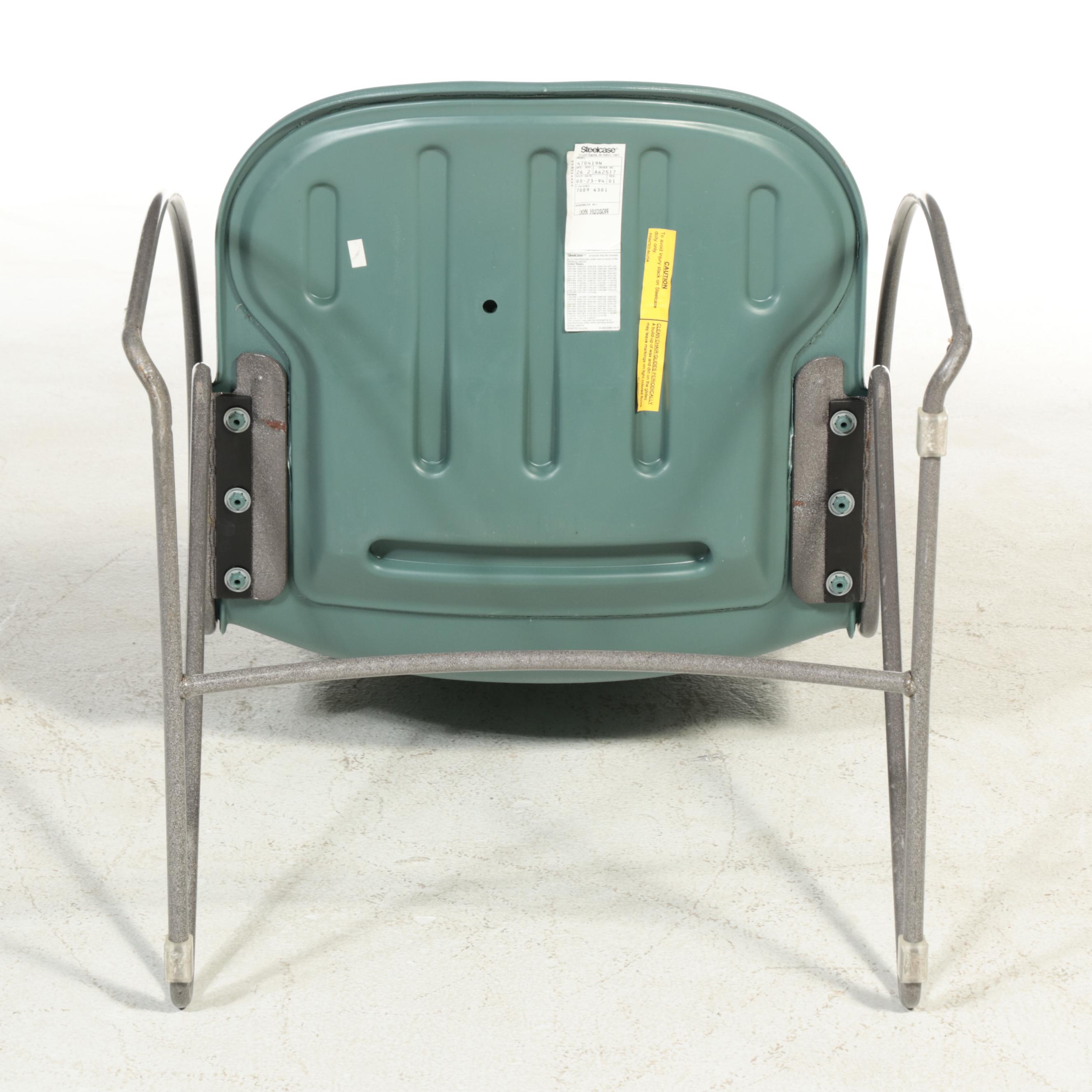 Five Steelcase "Parade" Post Modernist Stacking Chairs, Late 20th Century