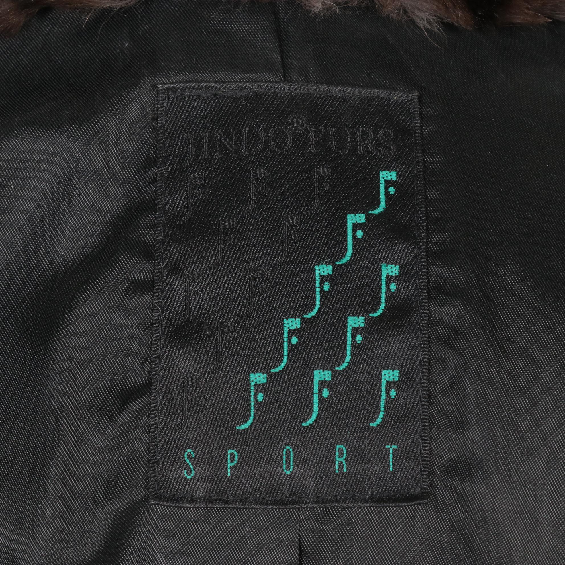 Patterned Sheared Rex Rabbit Fur Jacket by Jindo Furs Sport