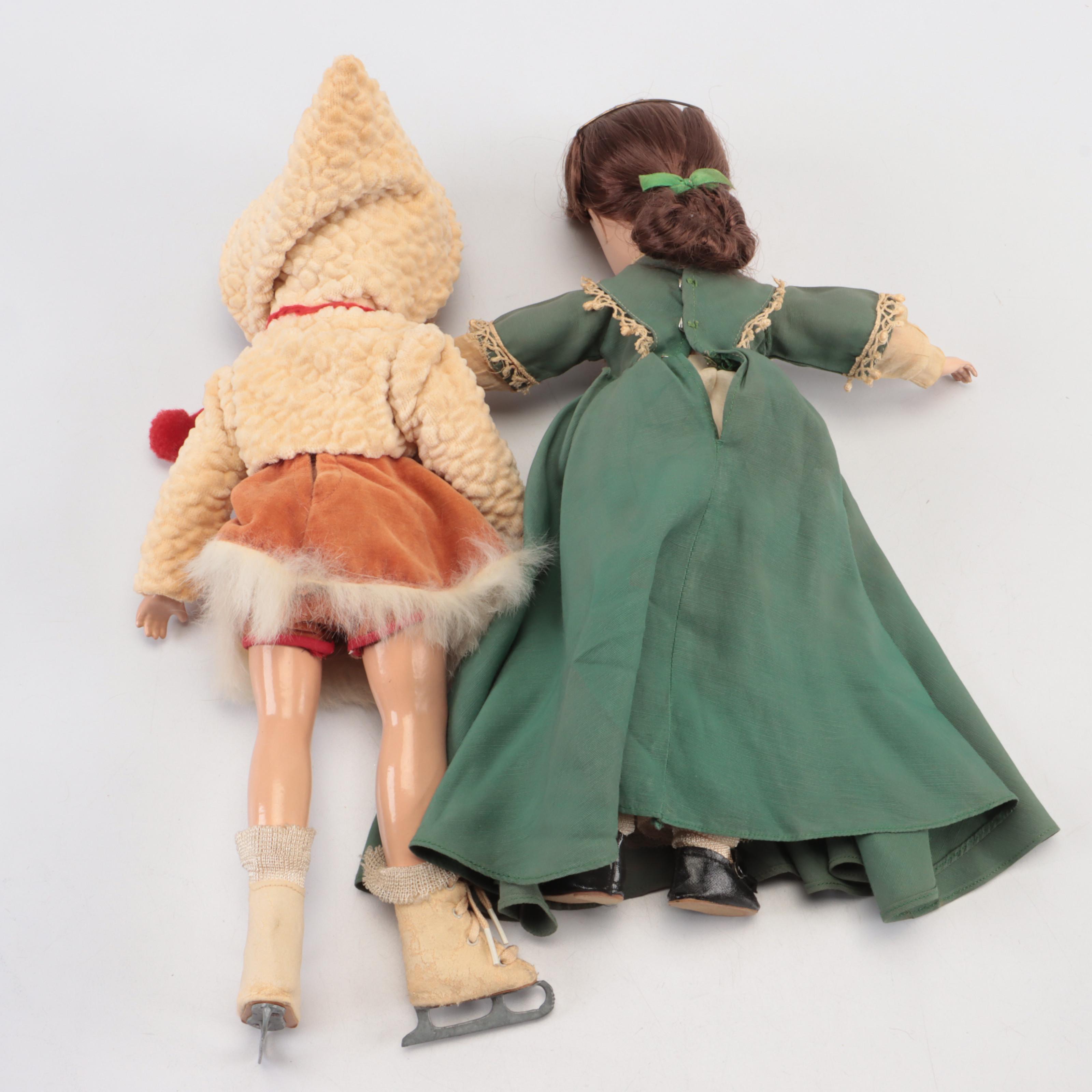 Composition Jointed Sleepy Eye Dolls, Mid-20th Century