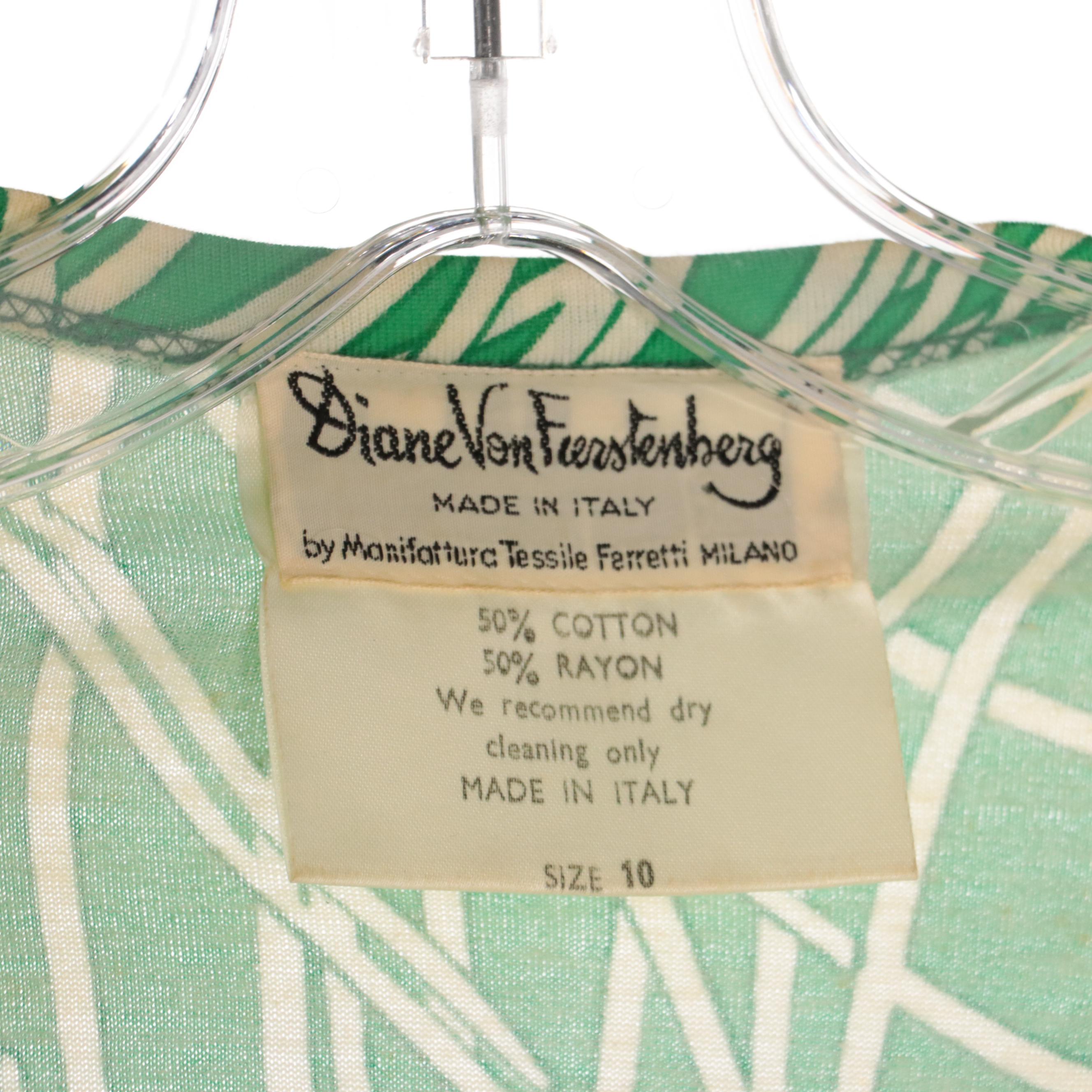 Diane von Fürstenberg Cotton/Rayon Jersey Wrap Dresses, 1970s