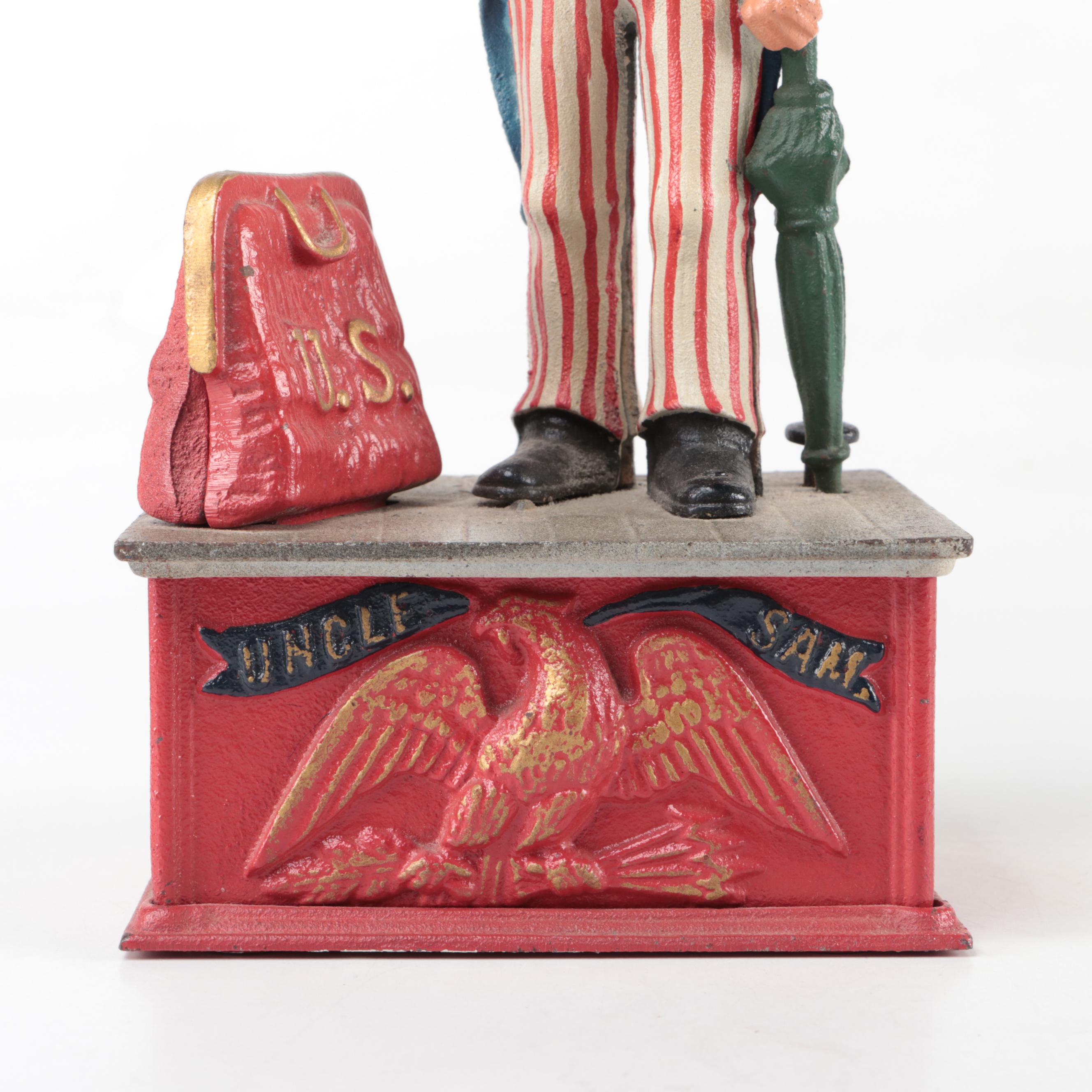 Replica Cast Iron "Uncle Sam" Mechanical Bank