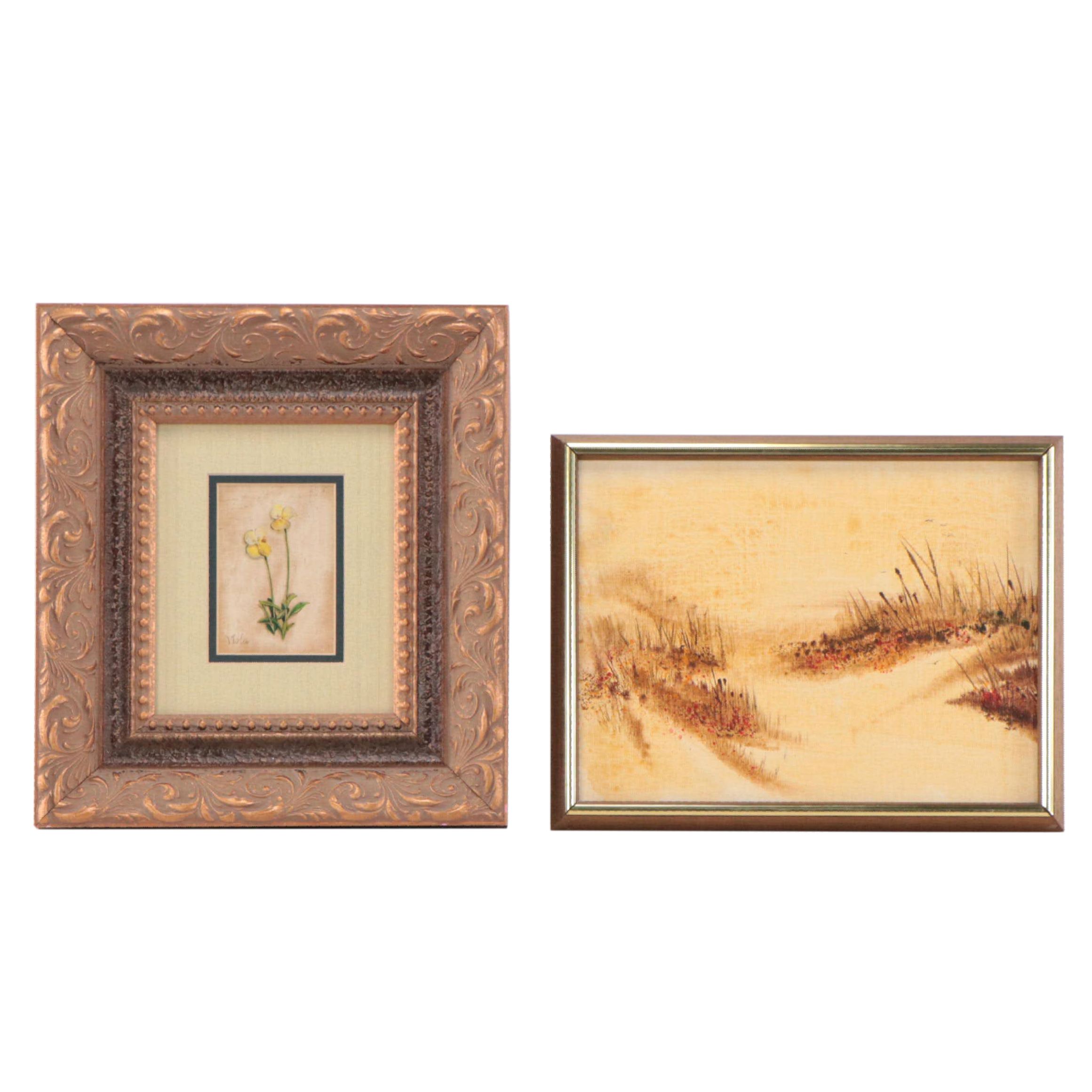 Victor Ing Landscape Acrylic Painting, Mid 20th Century and More