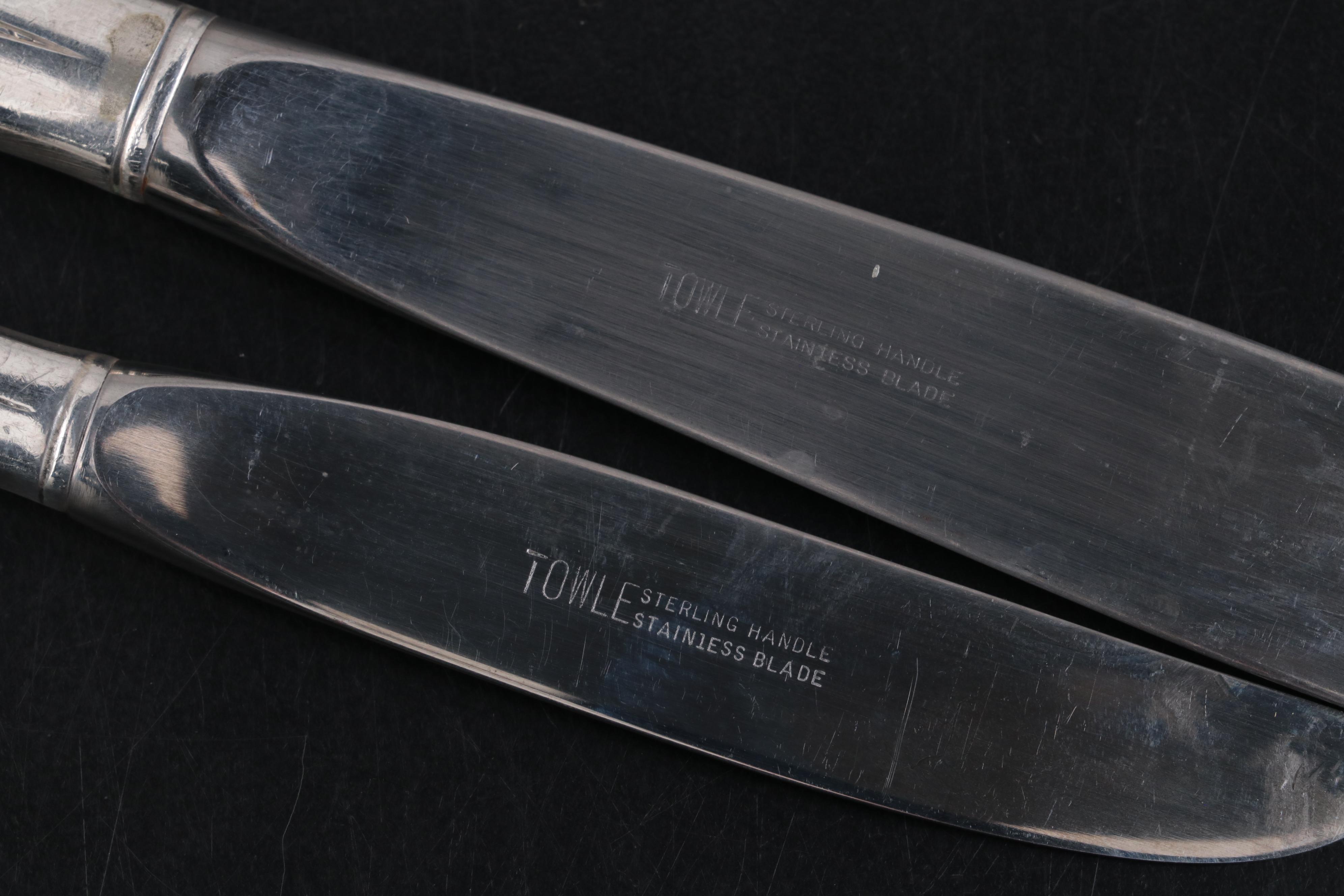 Towle "Rambler Rose" Sterling Silver Flatware, Mid to Late 20th Century