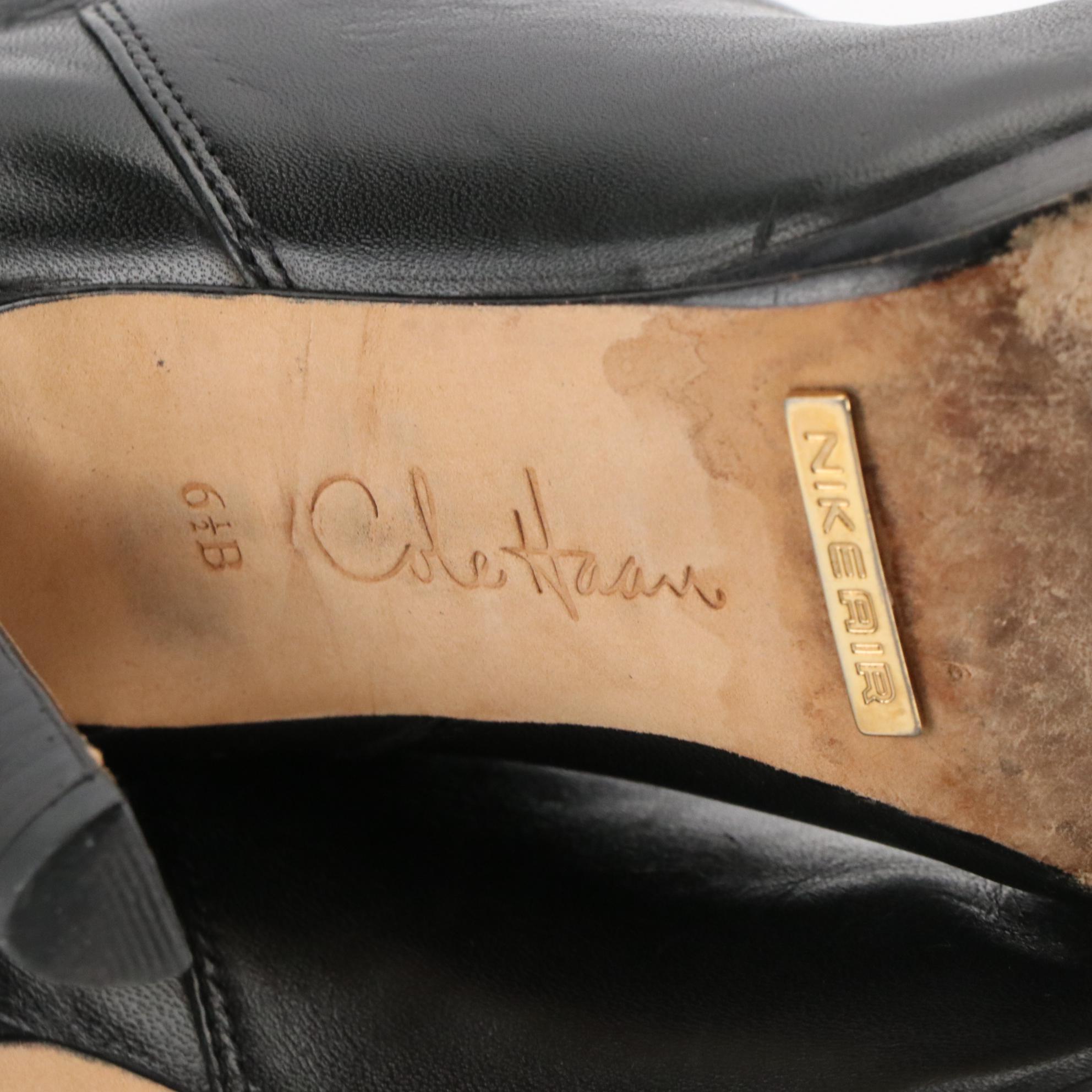 Cole Haan Black Leather Knee High Boots