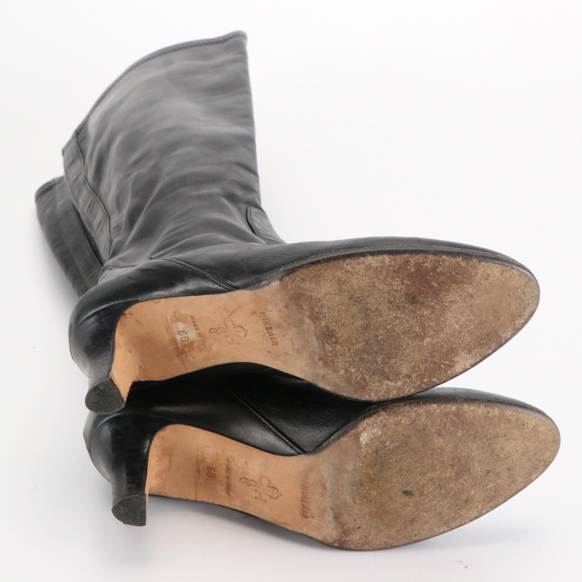 Cole Haan Black Leather Knee High Boots