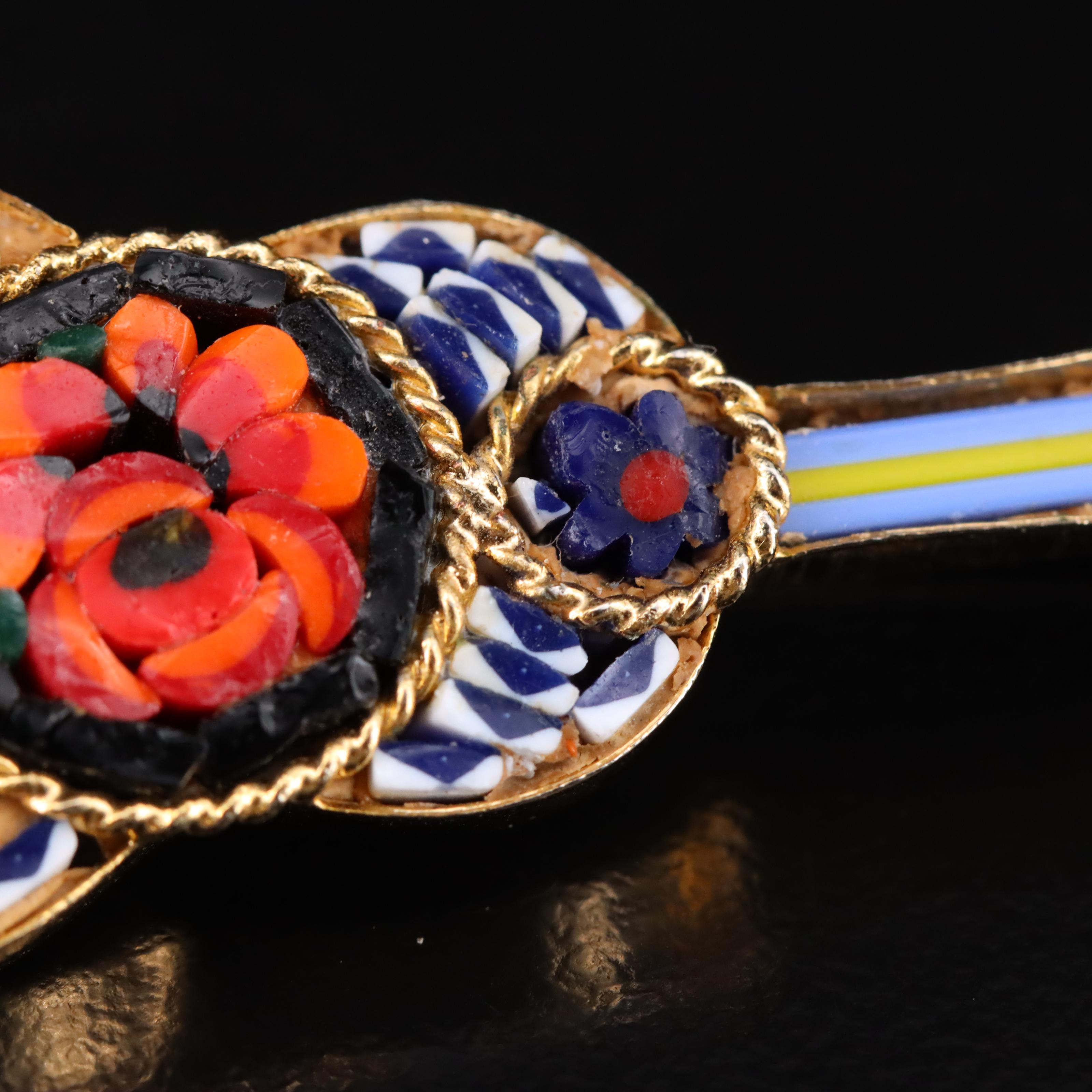 Micromosaic Guitar Brooch