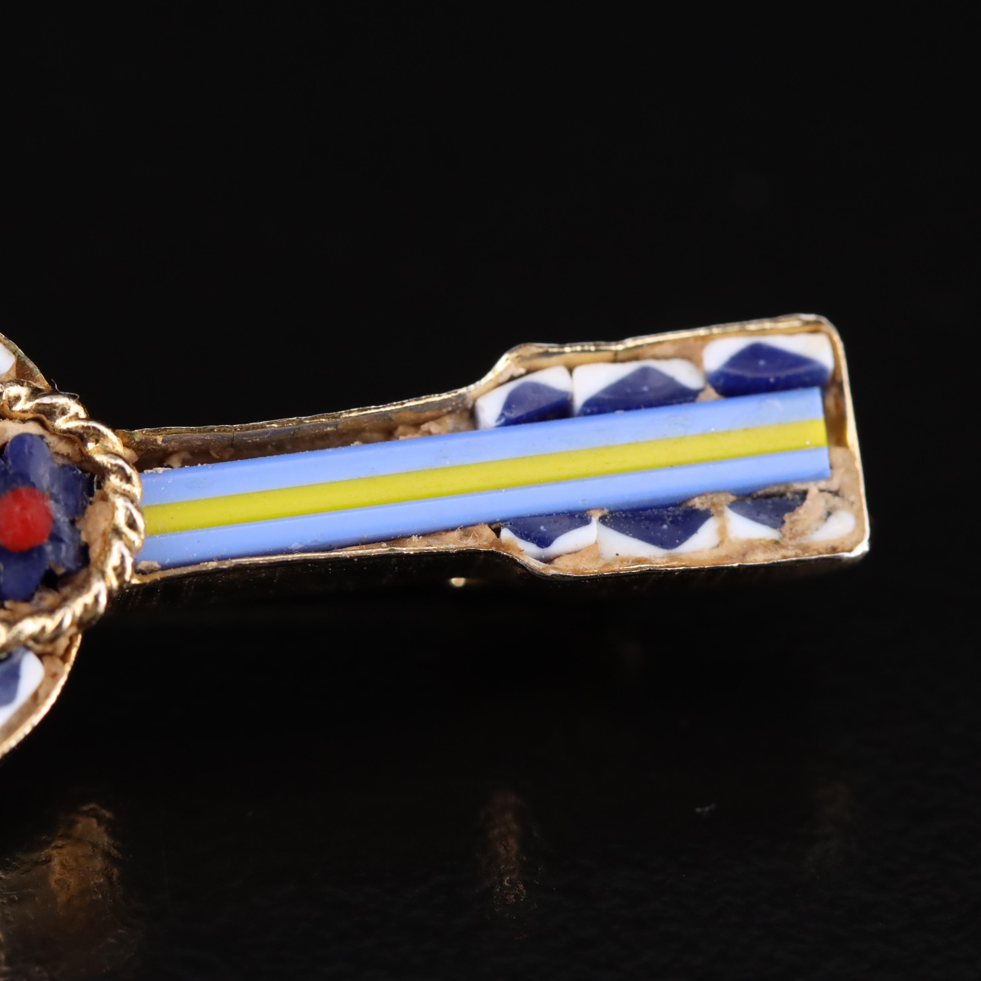 Micromosaic Guitar Brooch