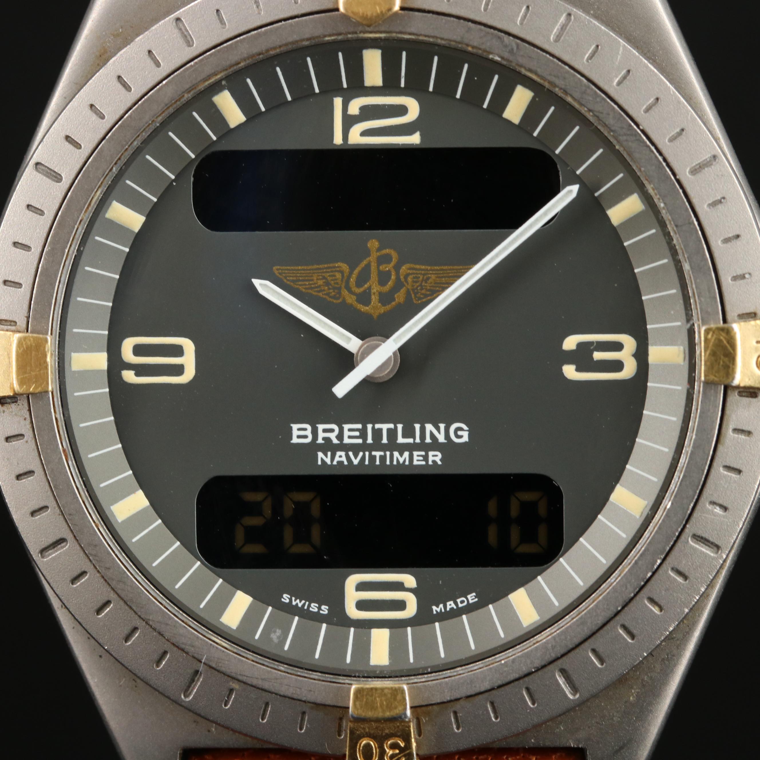 Breitling Navitimer Titanium Ani-Digi Quartz Watch