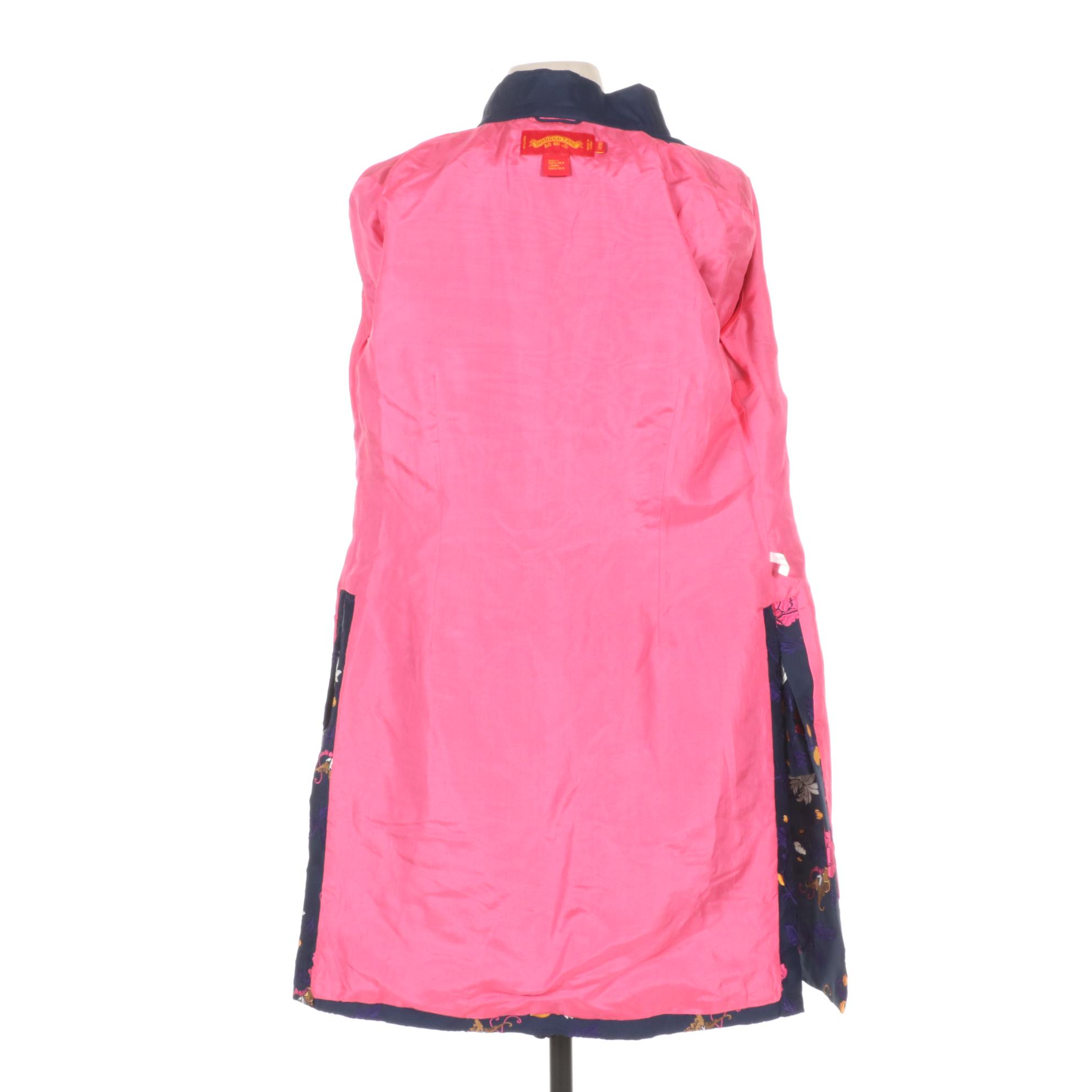 Shanghai Tang Silk "Tang" Jacket In Vivid Floral