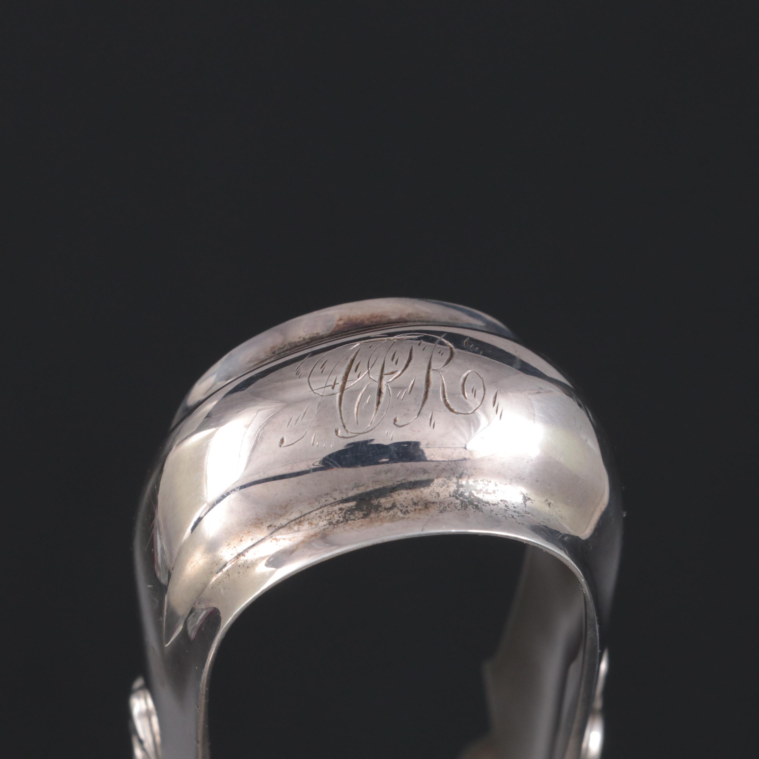 Gorham "Medallion" Sterling Silver Ice Tongs, Mid to Late 19th Century