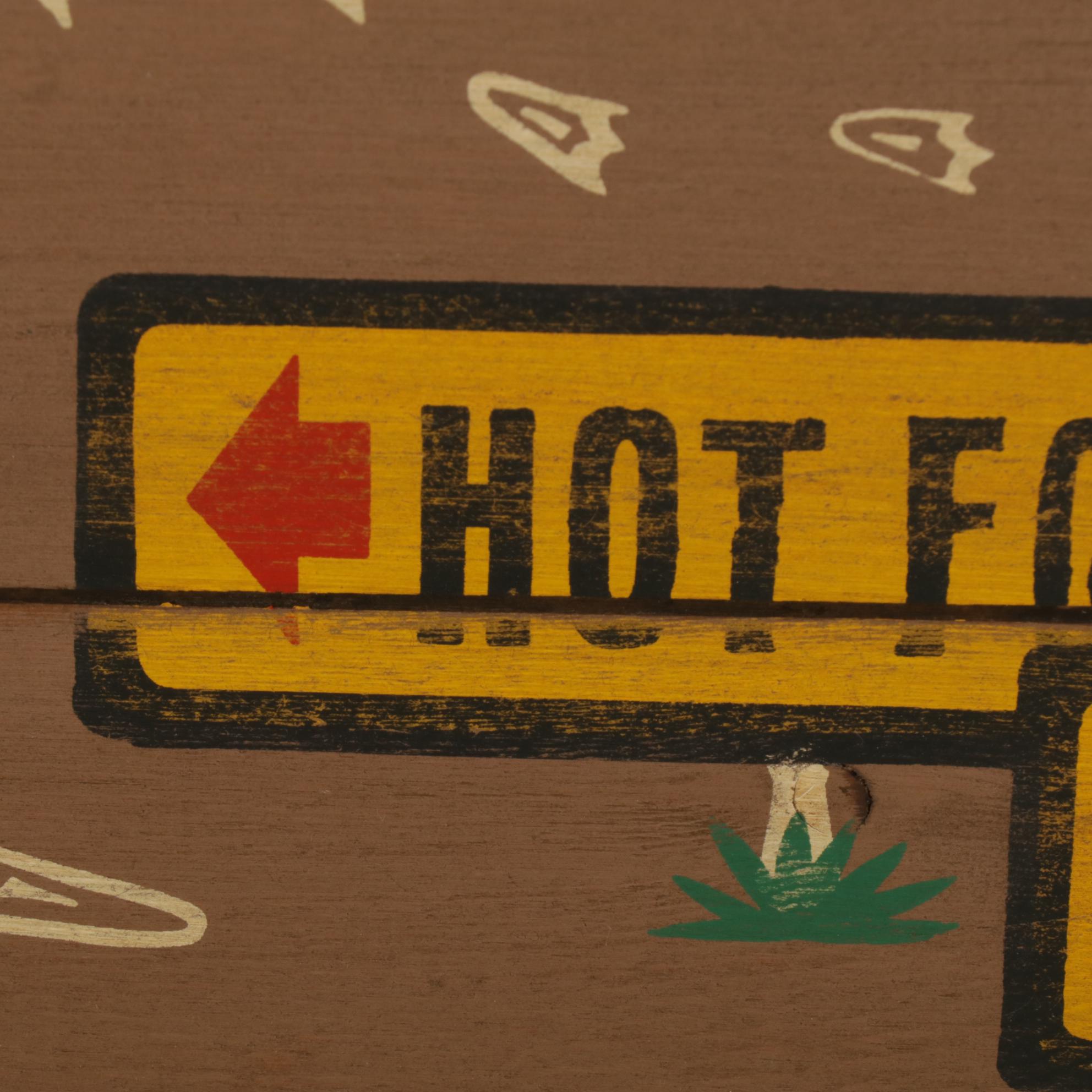 Wooden Hand-Painted Saloon and Tattoo Parlor Sign