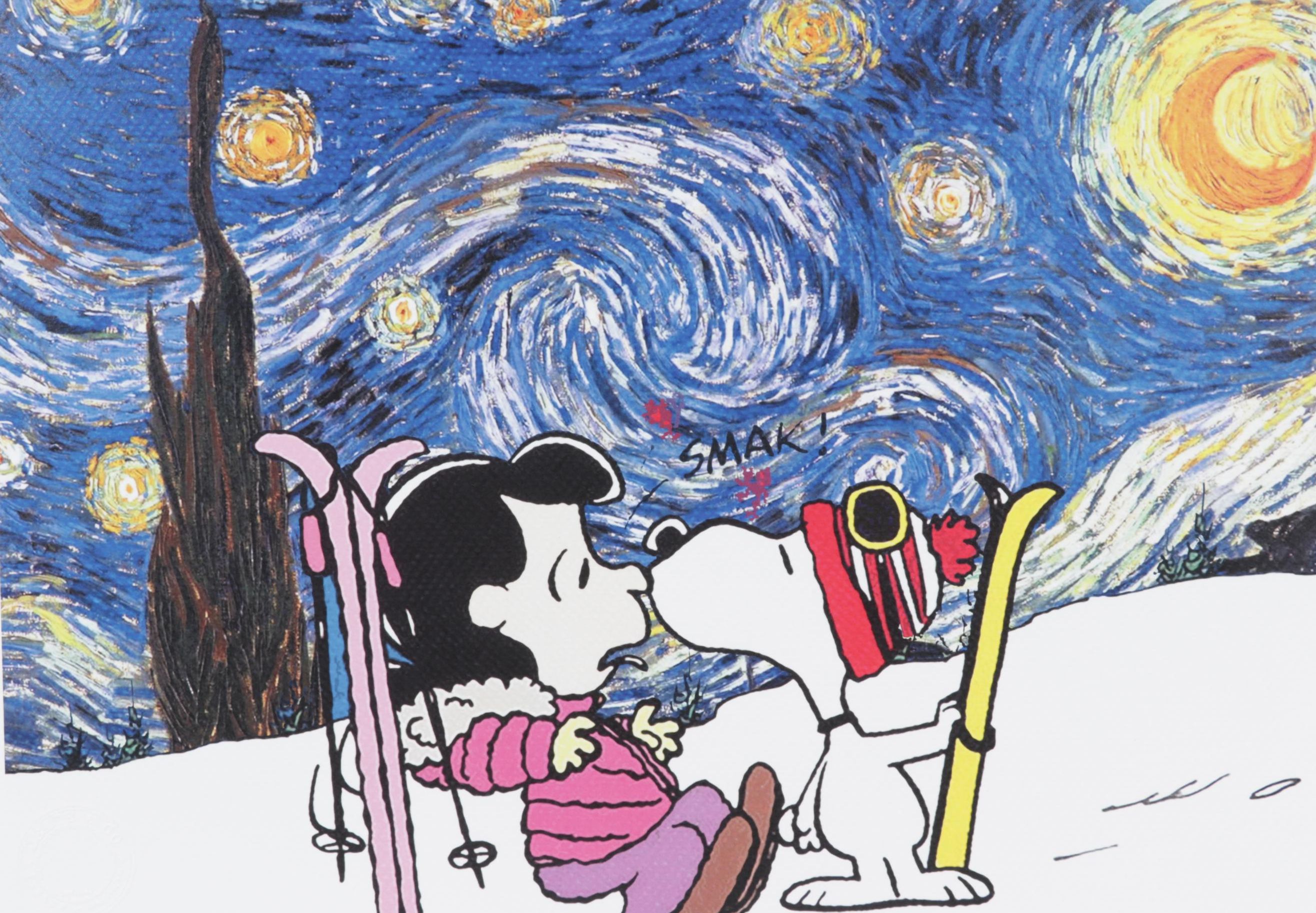 Death NYC Pop Art Graphic Print Featuring Snoopy x Van Gogh, 2023