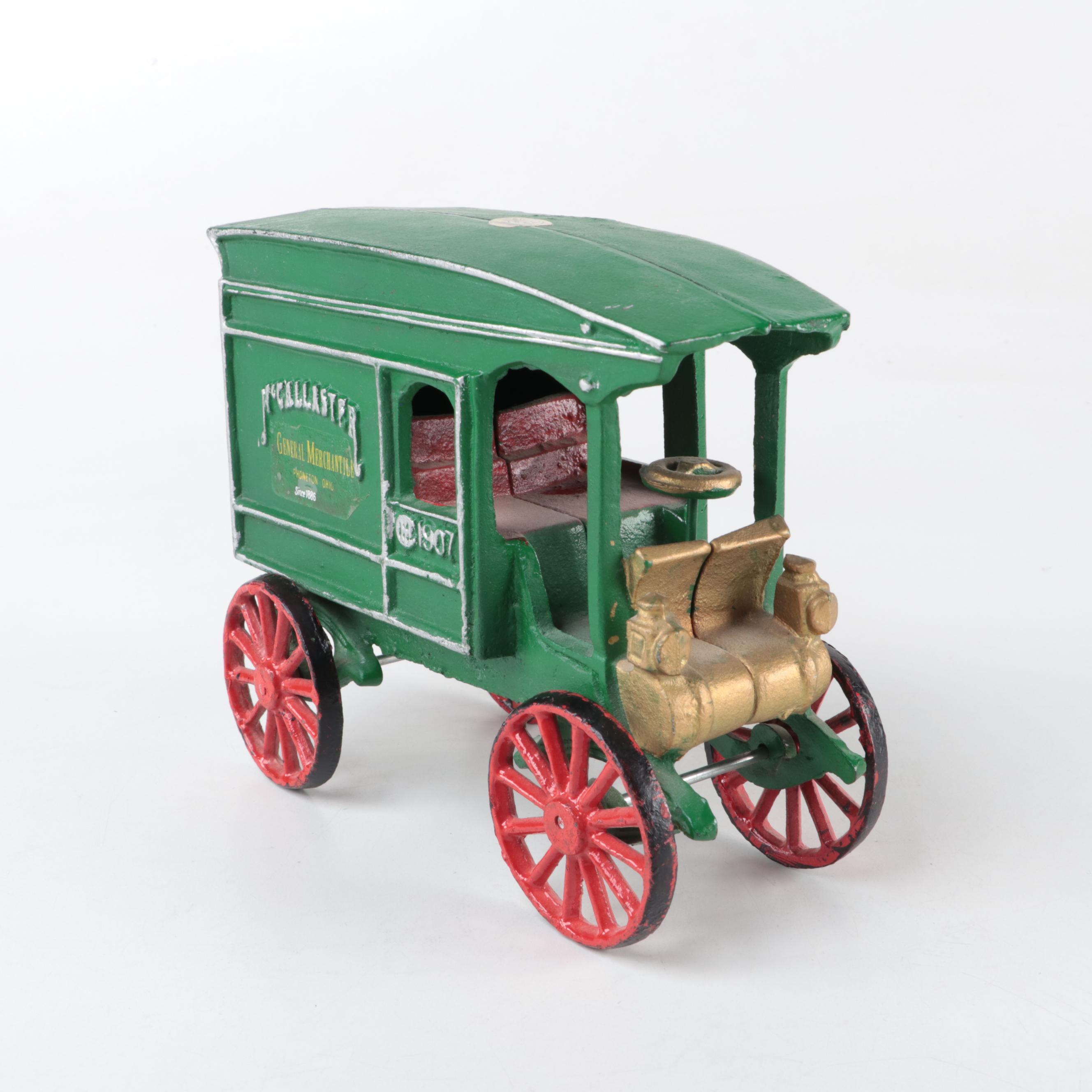Price Cast Iron McCallaster General Merchantile Toy Wagon