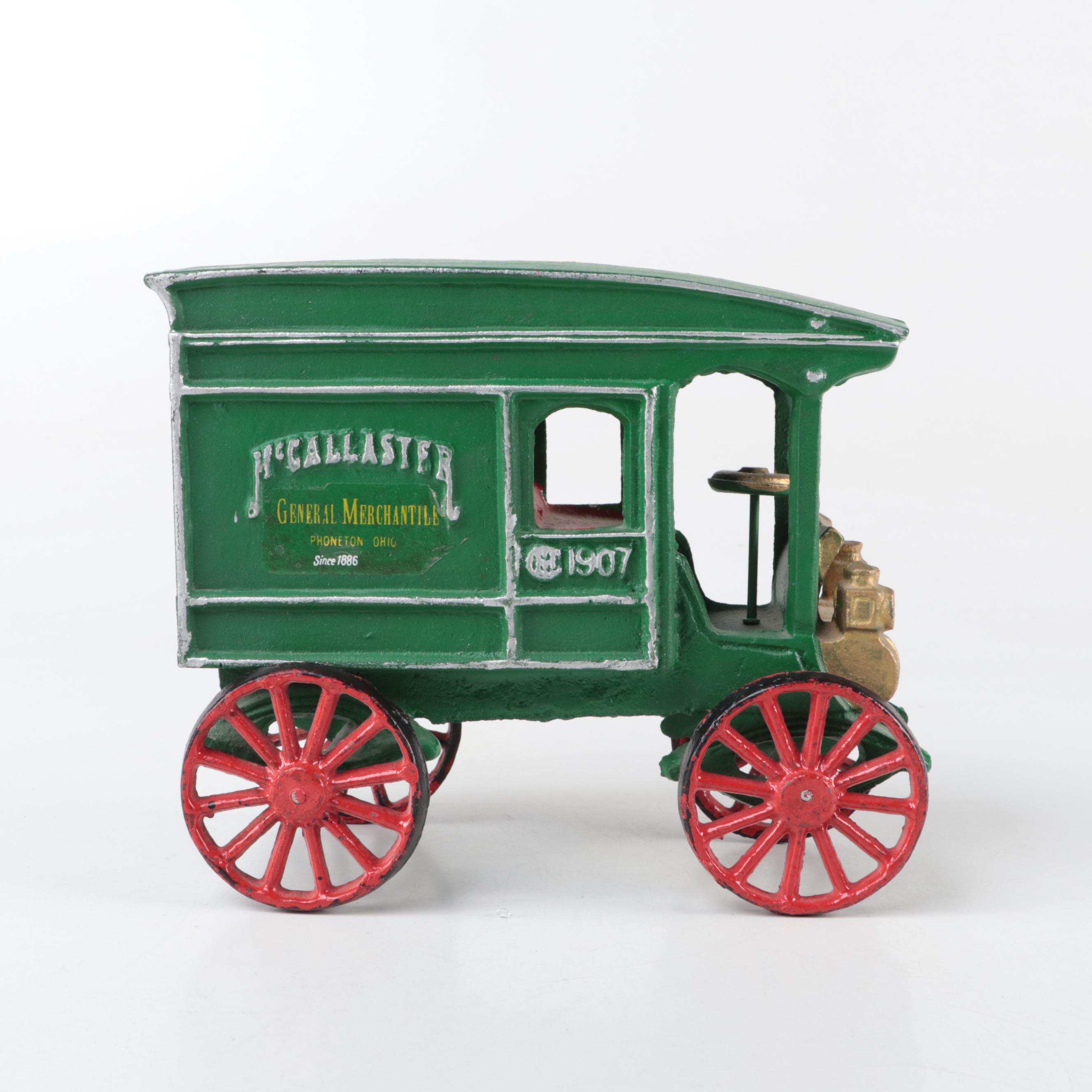 Price Cast Iron McCallaster General Merchantile Toy Wagon