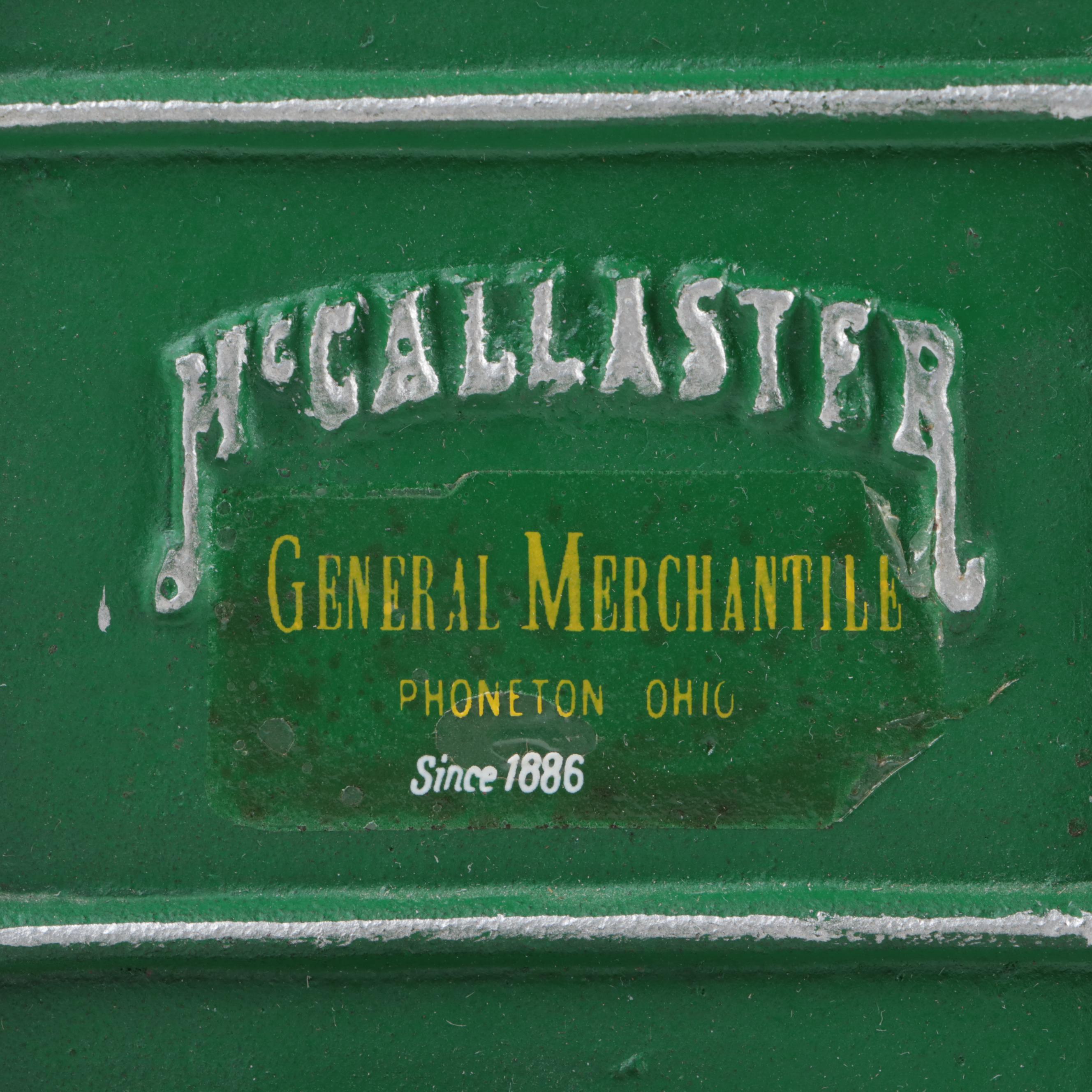 Price Cast Iron McCallaster General Merchantile Toy Wagon