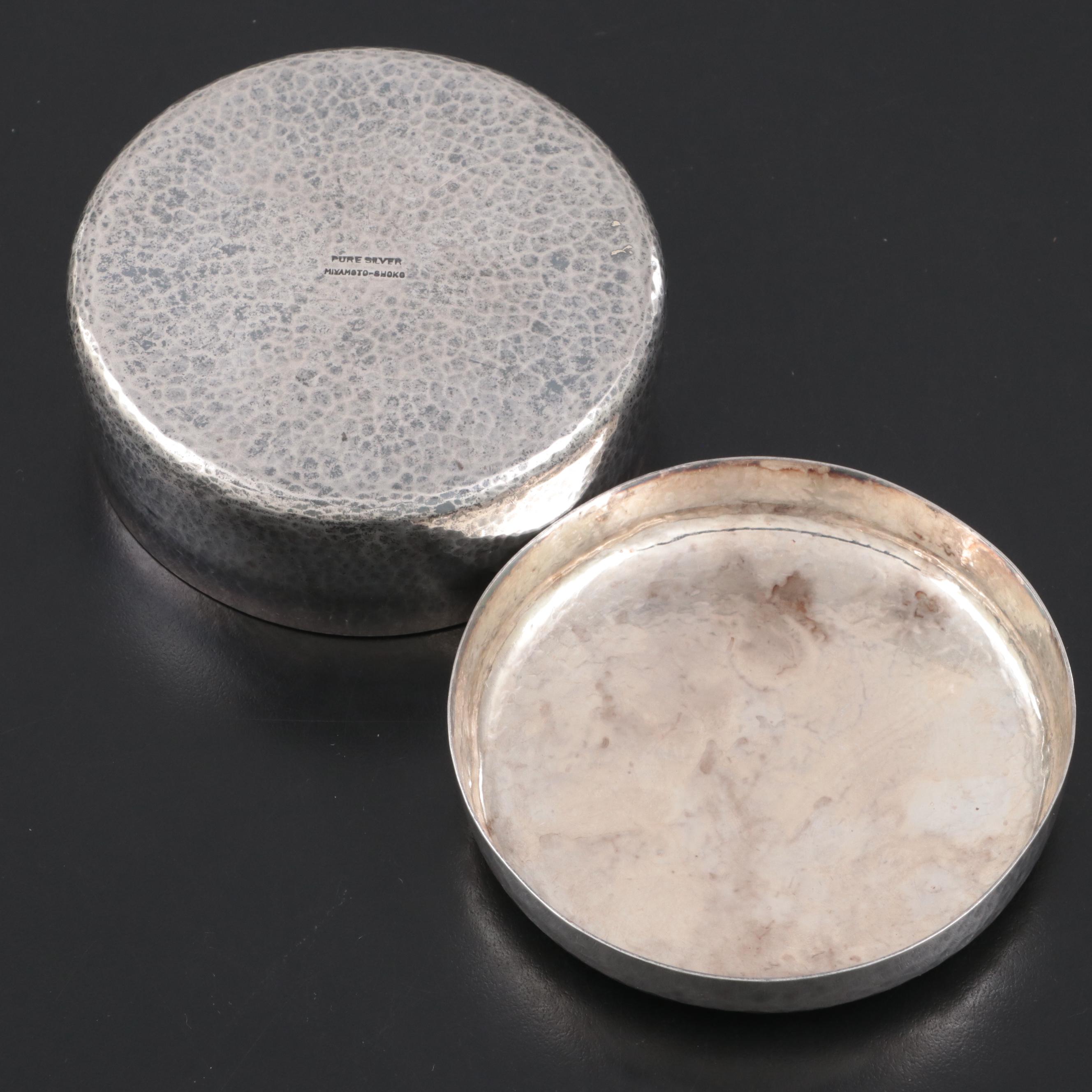 MiyamotoShoko Japanese .Hammered Silver Box EBTH