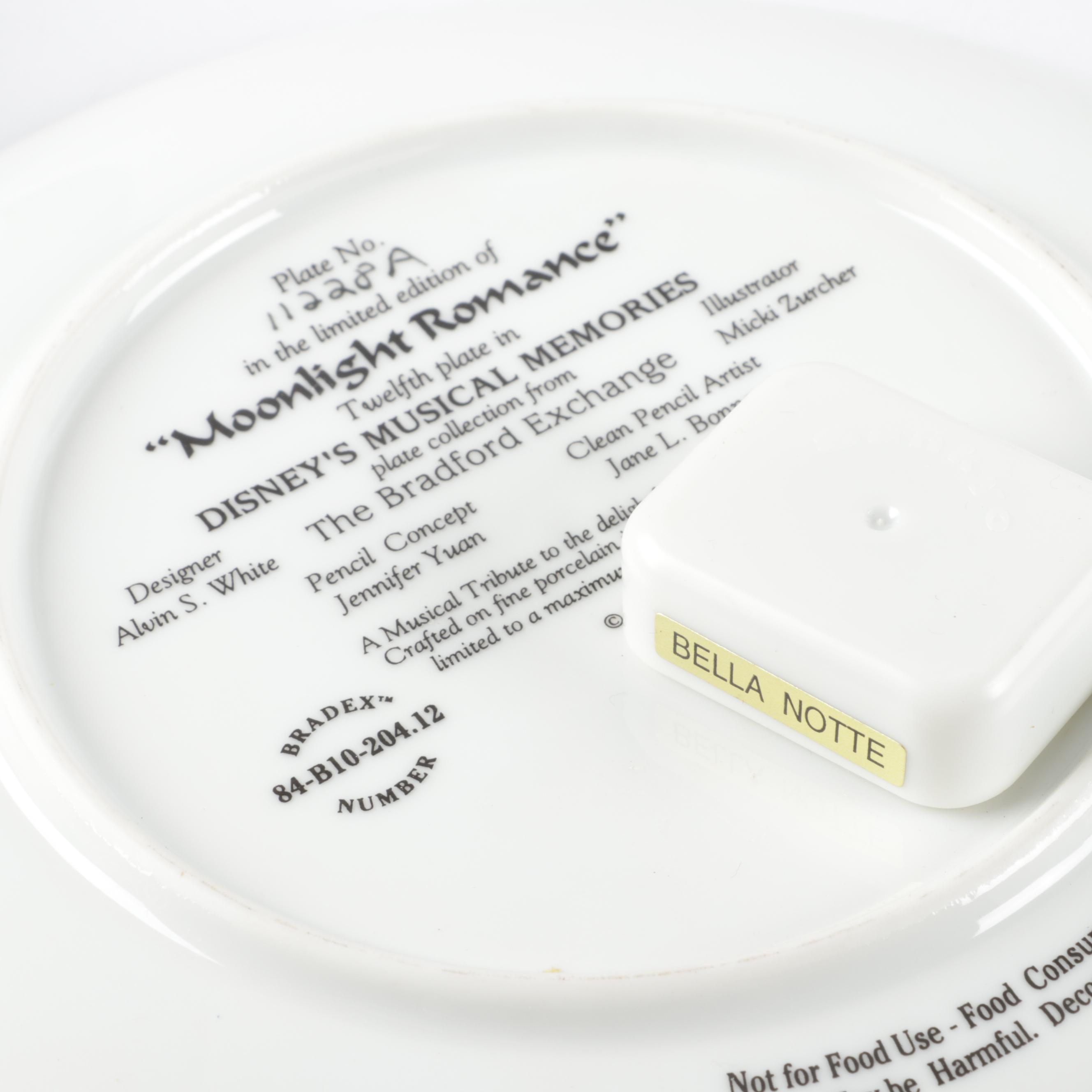 Bradford Exchange "Disney's Musical Memories" Porcelain Collector Plates