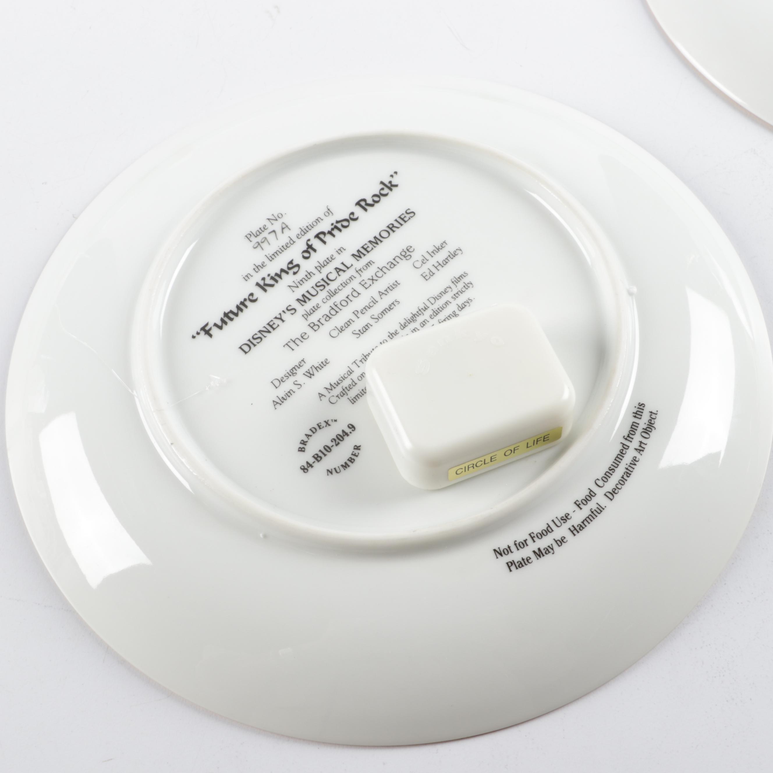 Bradford Exchange "Disney's Musical Memories" Porcelain Collector Plates