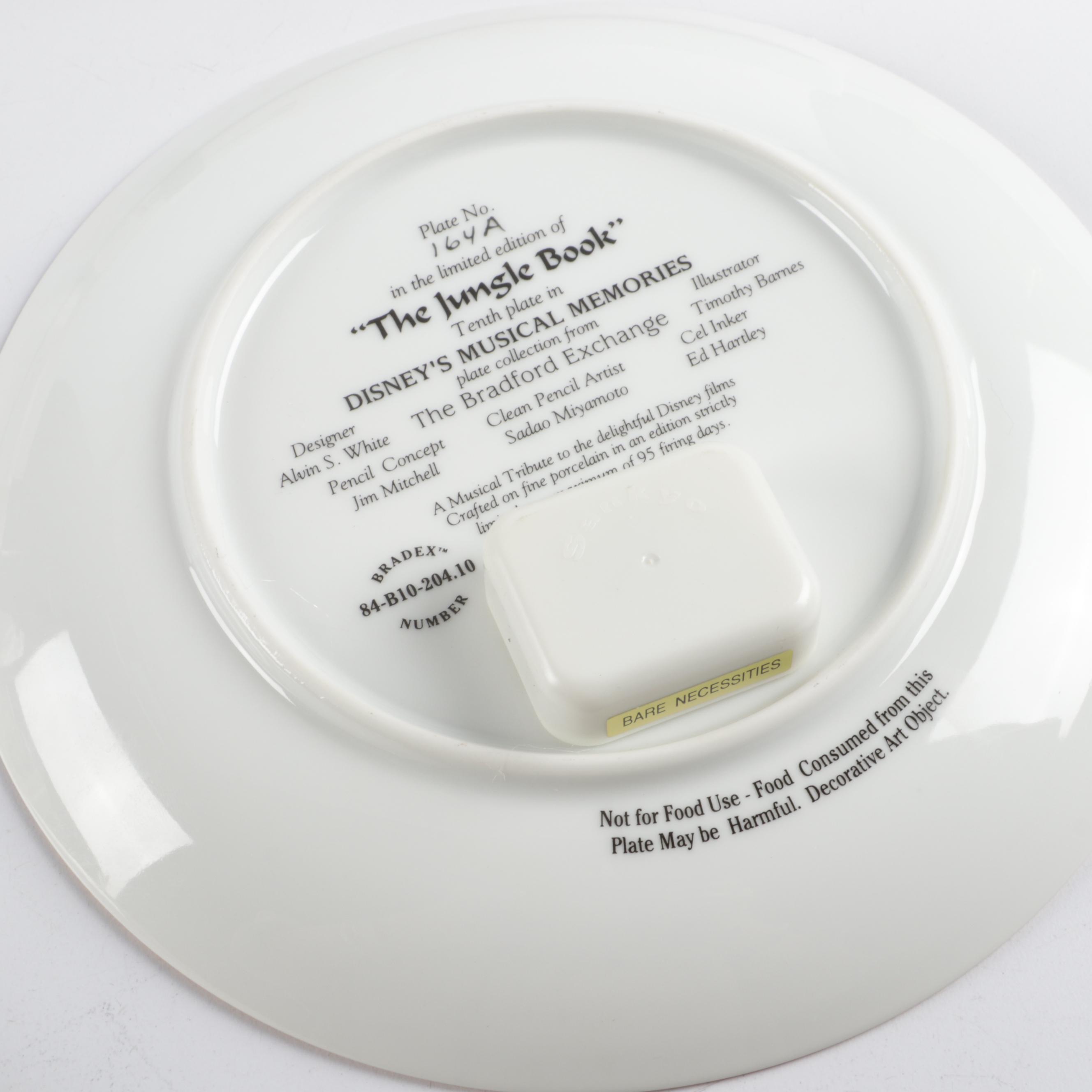 Bradford Exchange "Disney's Musical Memories" Porcelain Collector Plates