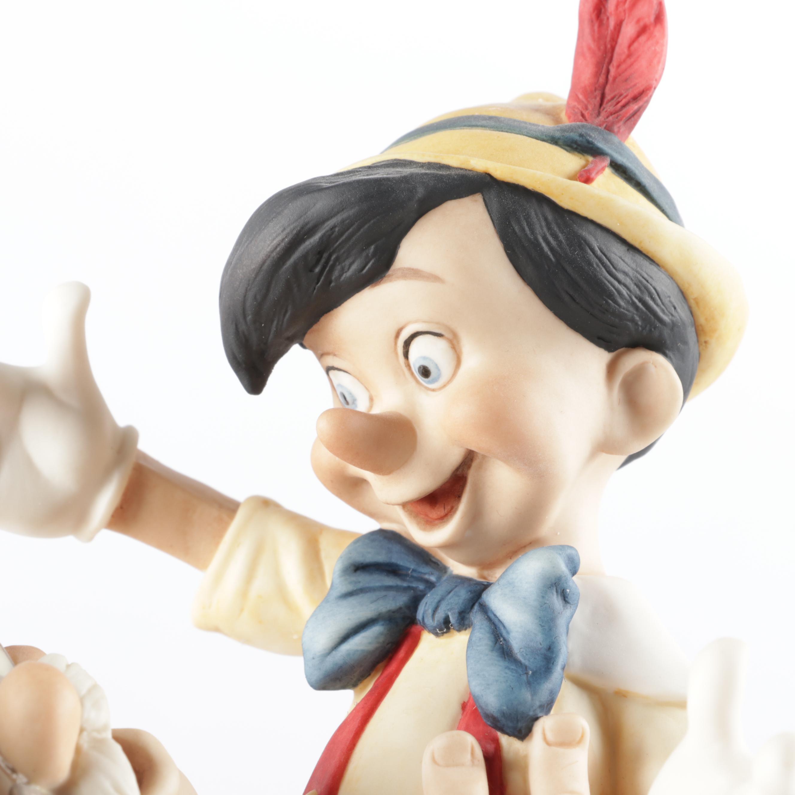 Giuseppe Armani "Pinocchio and Geppetto" Porcelain Figural Tableau