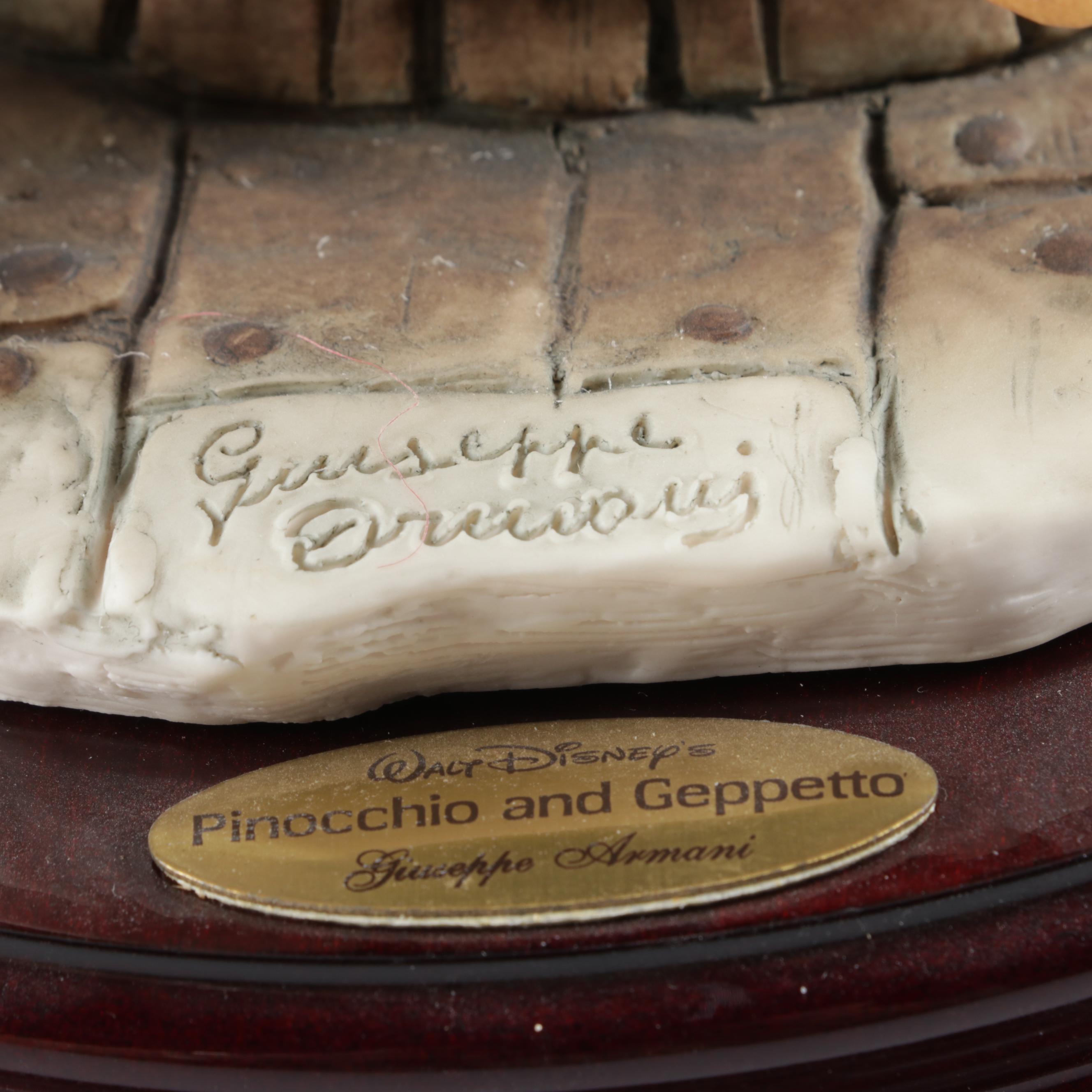 Giuseppe Armani "Pinocchio and Geppetto" Porcelain Figural Tableau