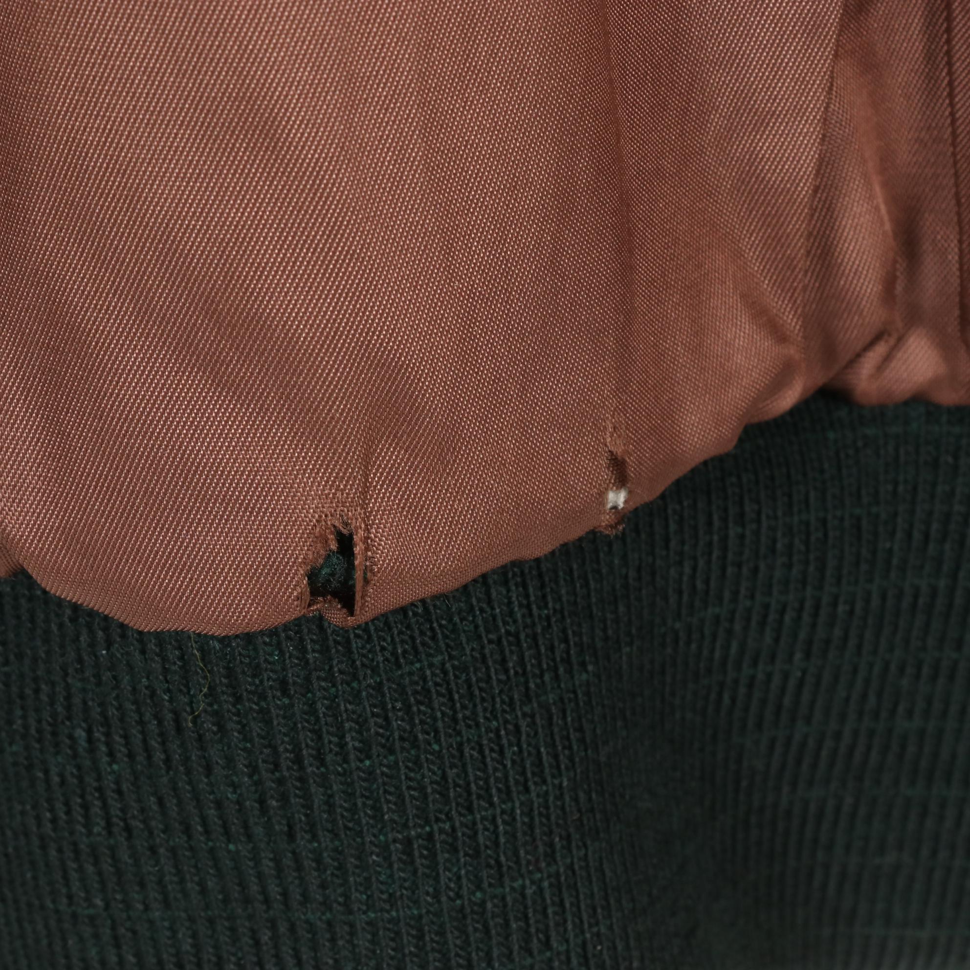 Coach Pine Green Suede Men's Bomber Jacket, XL