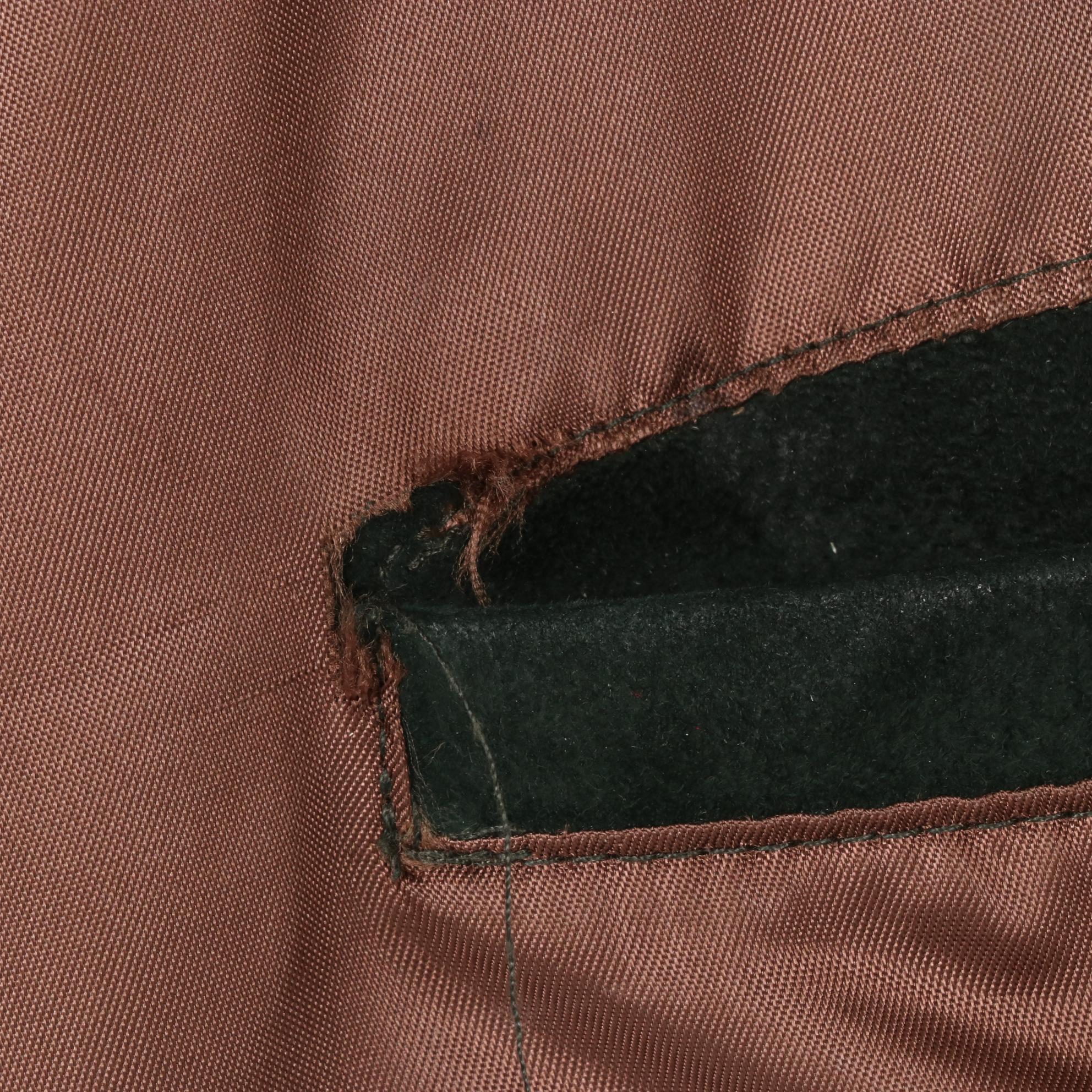 Coach Pine Green Suede Men's Bomber Jacket, XL