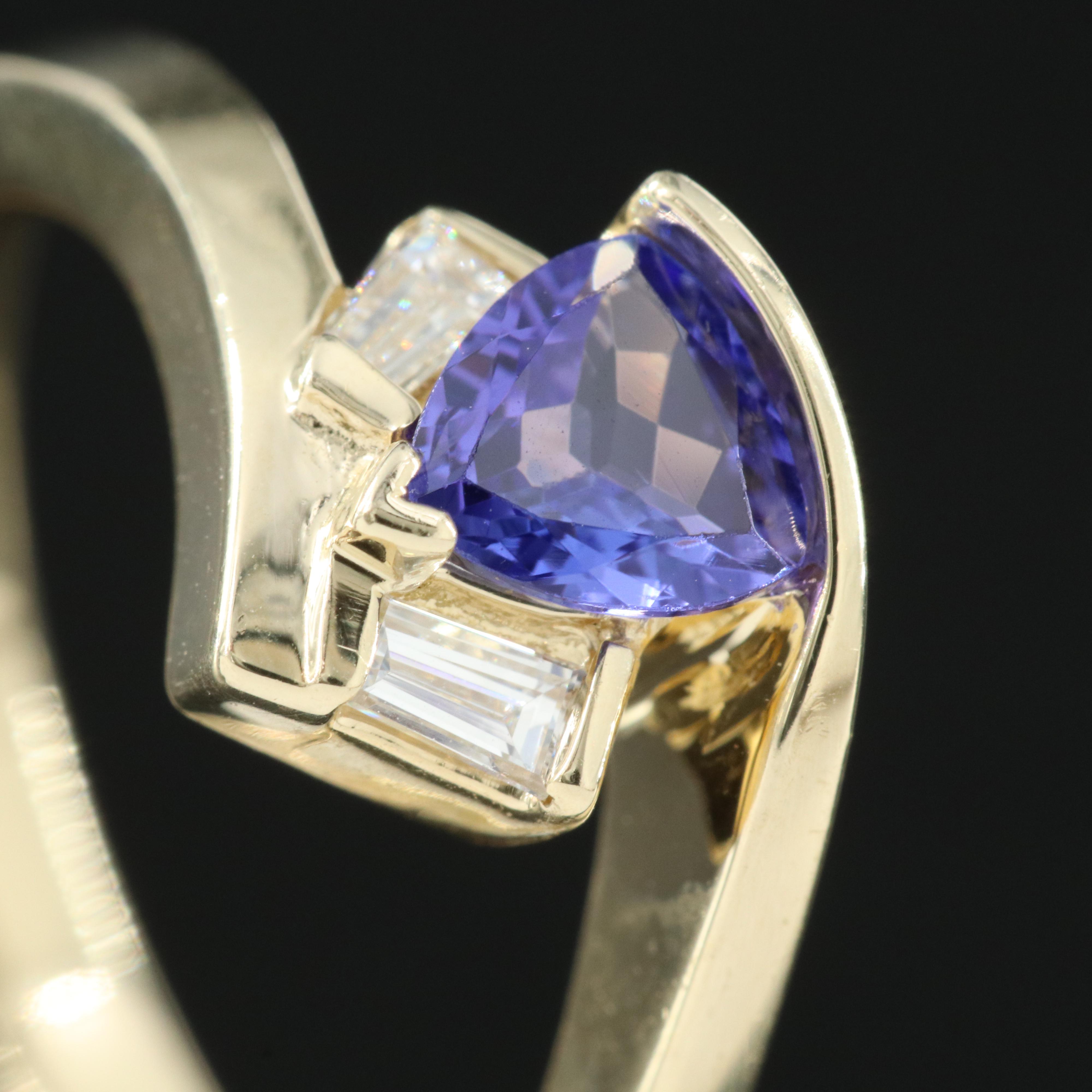 14K Tanzanite and Diamond Ring