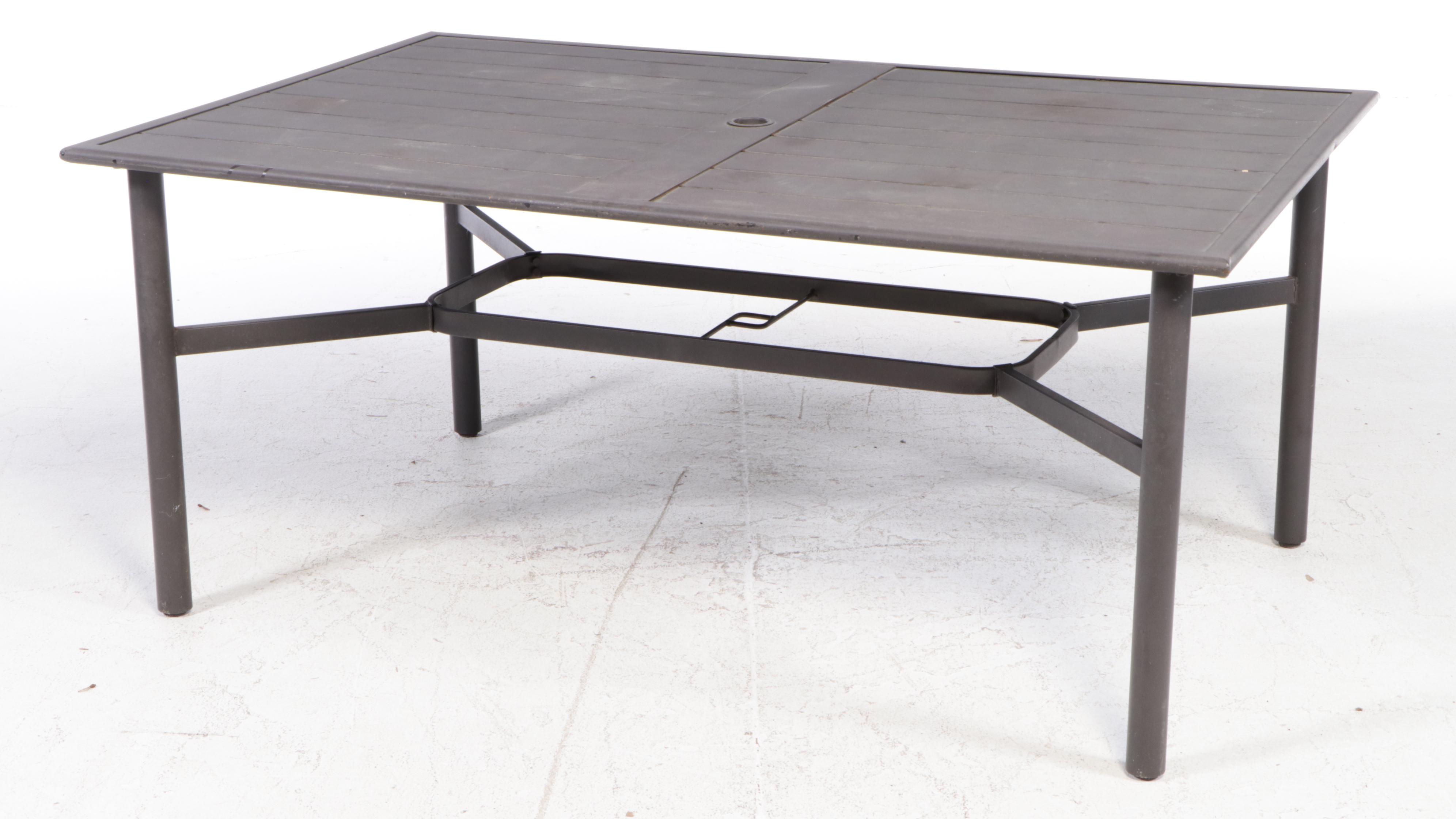 3/3 Five-Piece Powder-Coated Metal Patio Dining Set