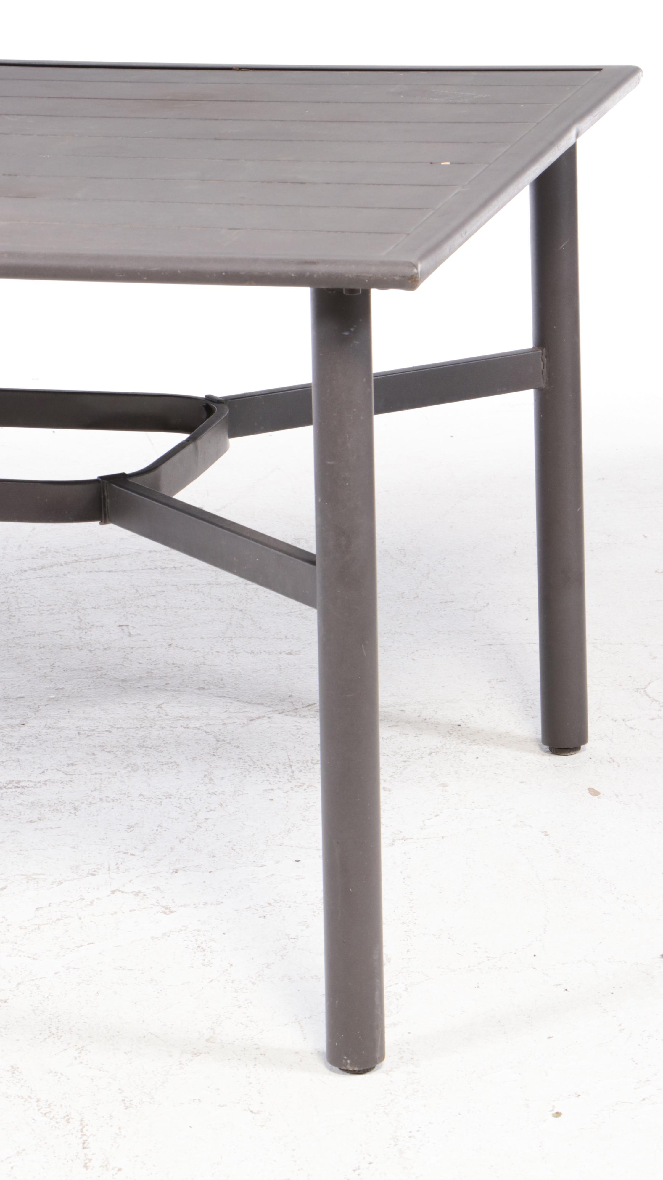 3/3 Five-Piece Powder-Coated Metal Patio Dining Set