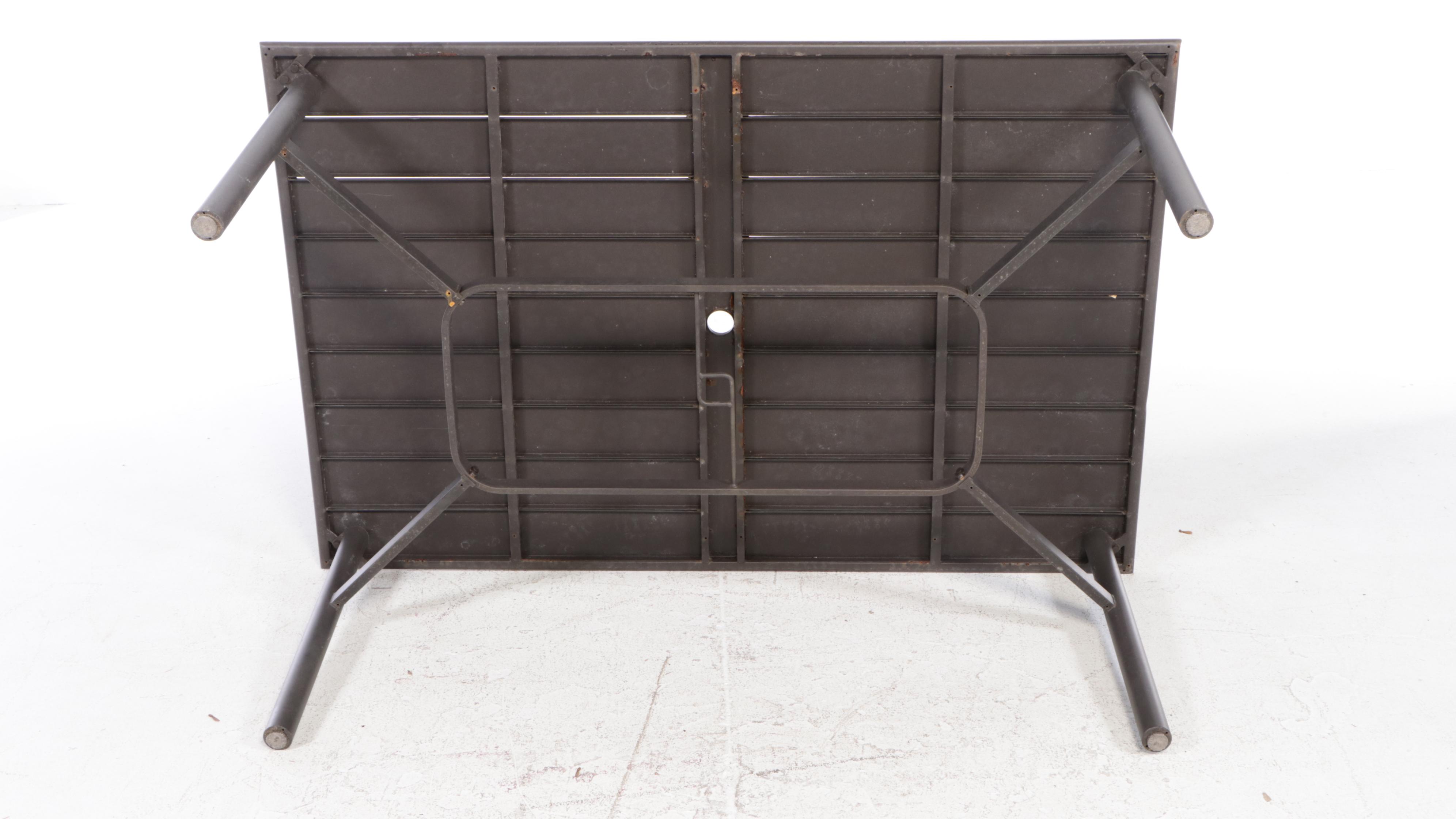 3/3 Five-Piece Powder-Coated Metal Patio Dining Set