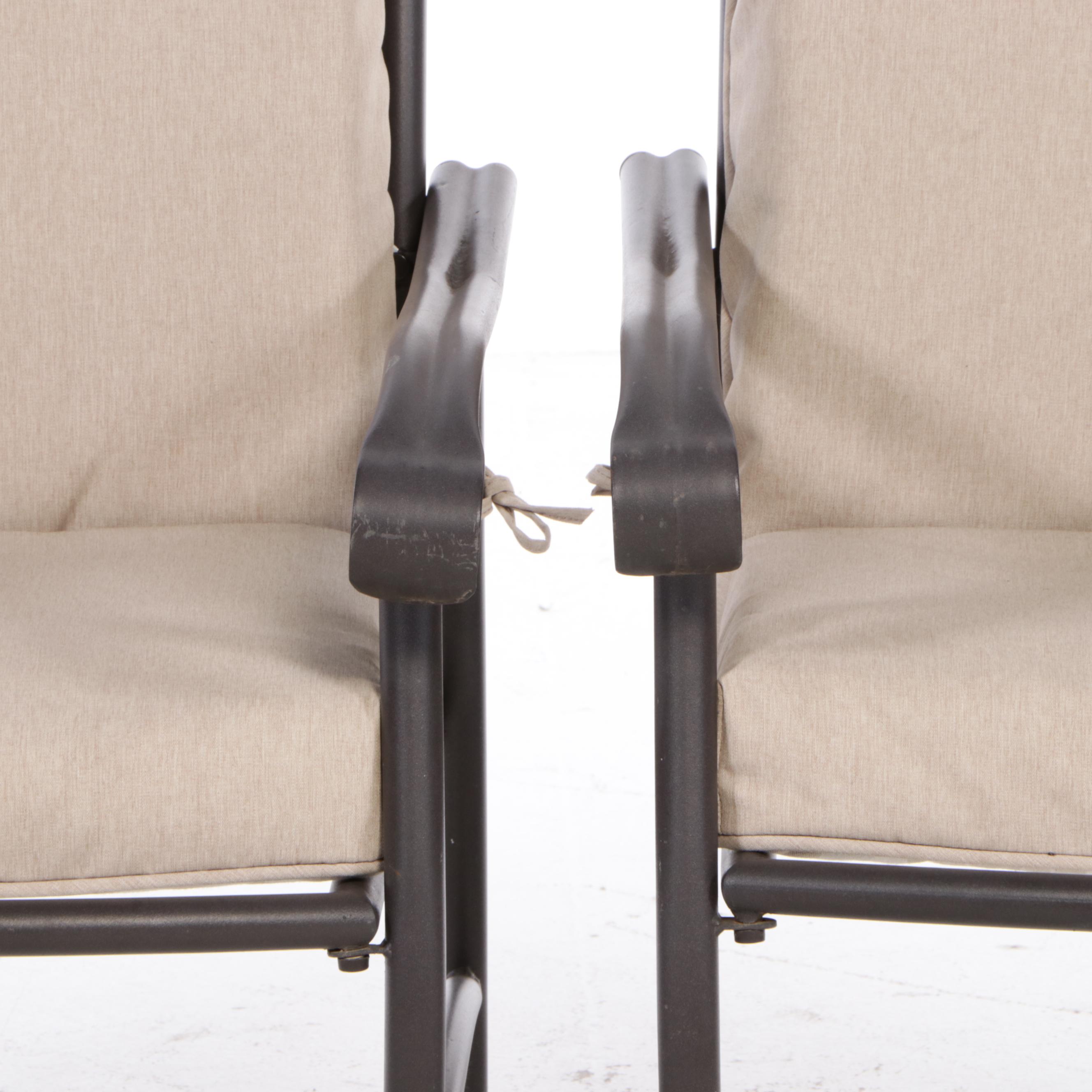 3/3 Five-Piece Powder-Coated Metal Patio Dining Set