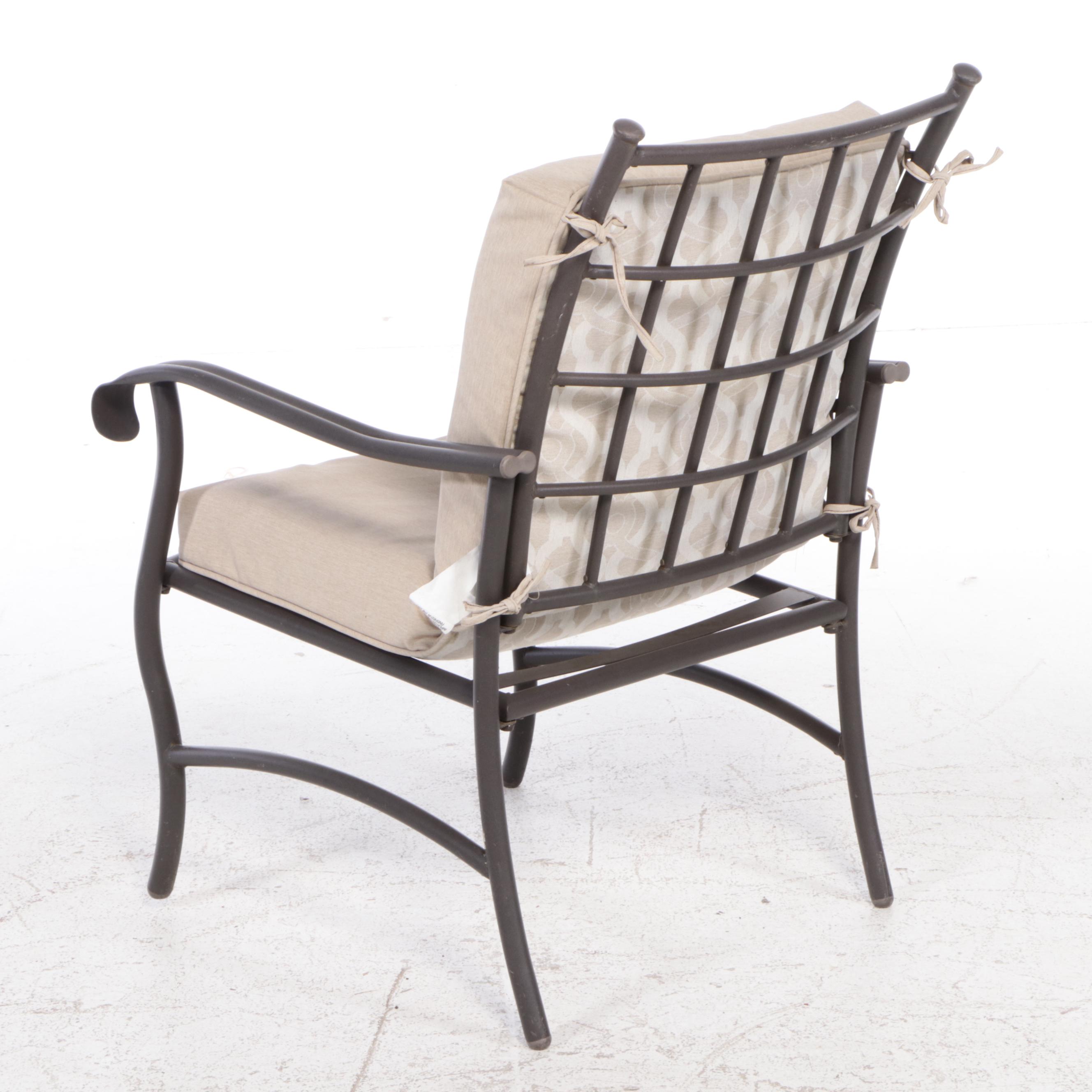 3/3 Five-Piece Powder-Coated Metal Patio Dining Set