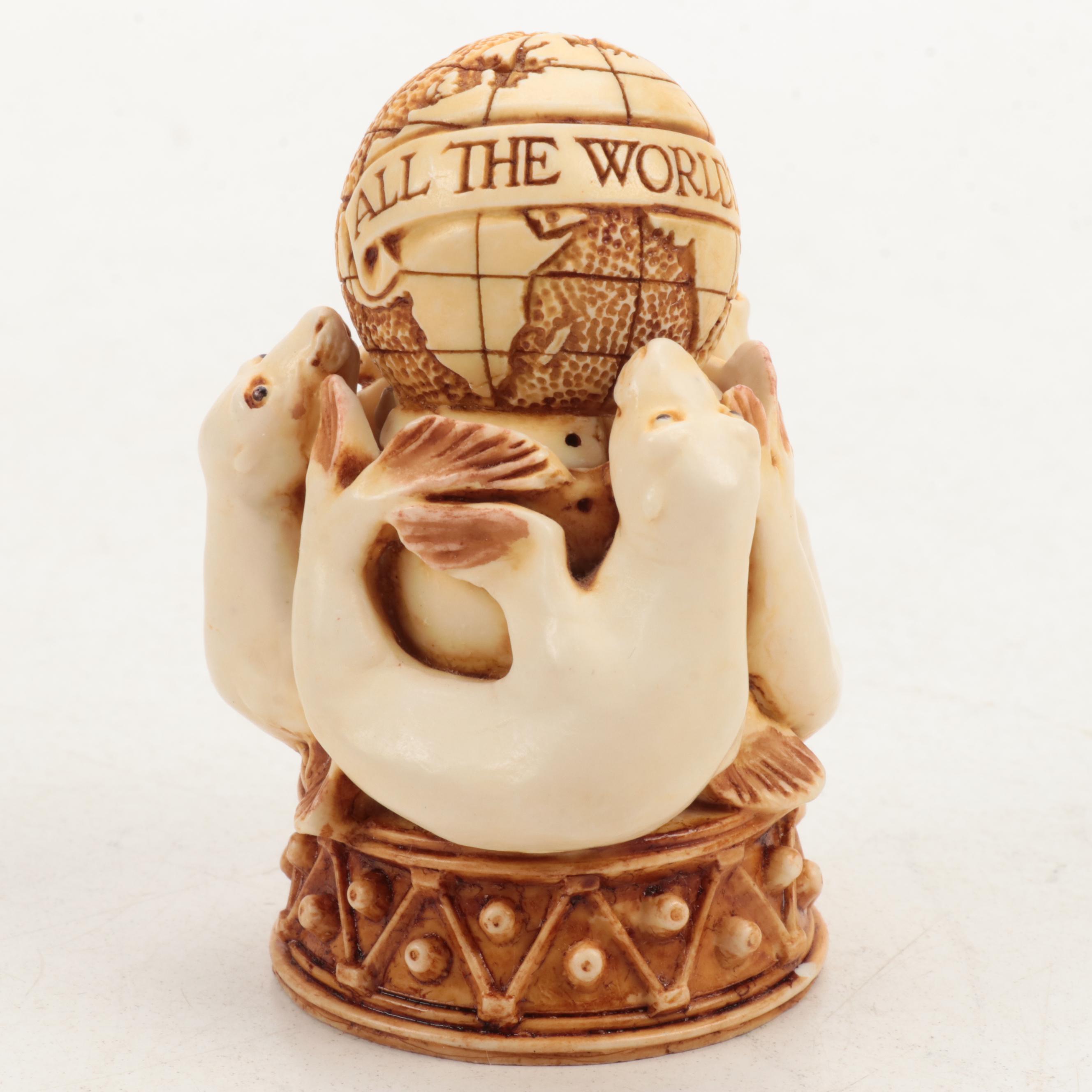 Harmony Kingdom Resin Seal and Whale Boxes