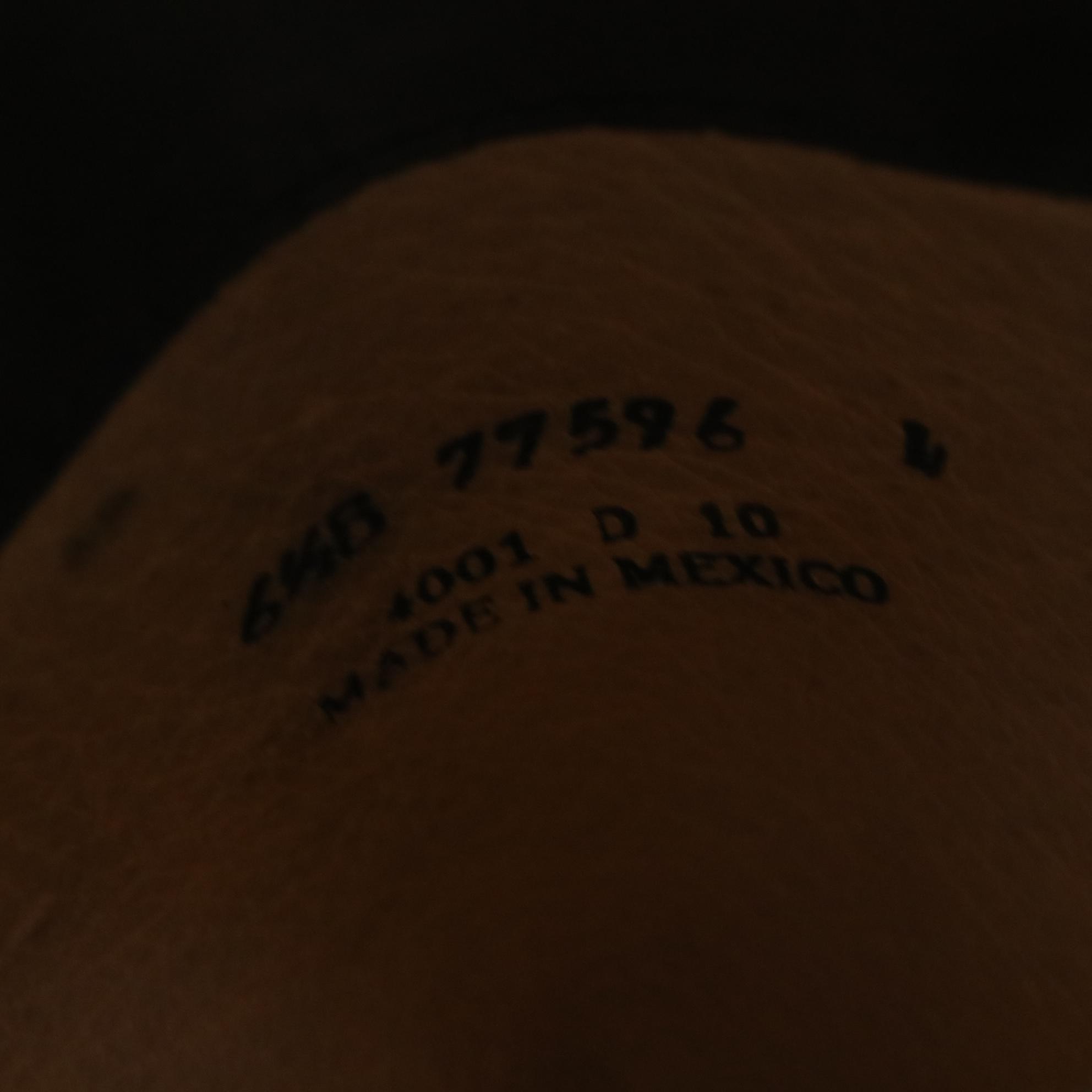 Frye Fold Over Knee High Boots in Tan and Black Leather