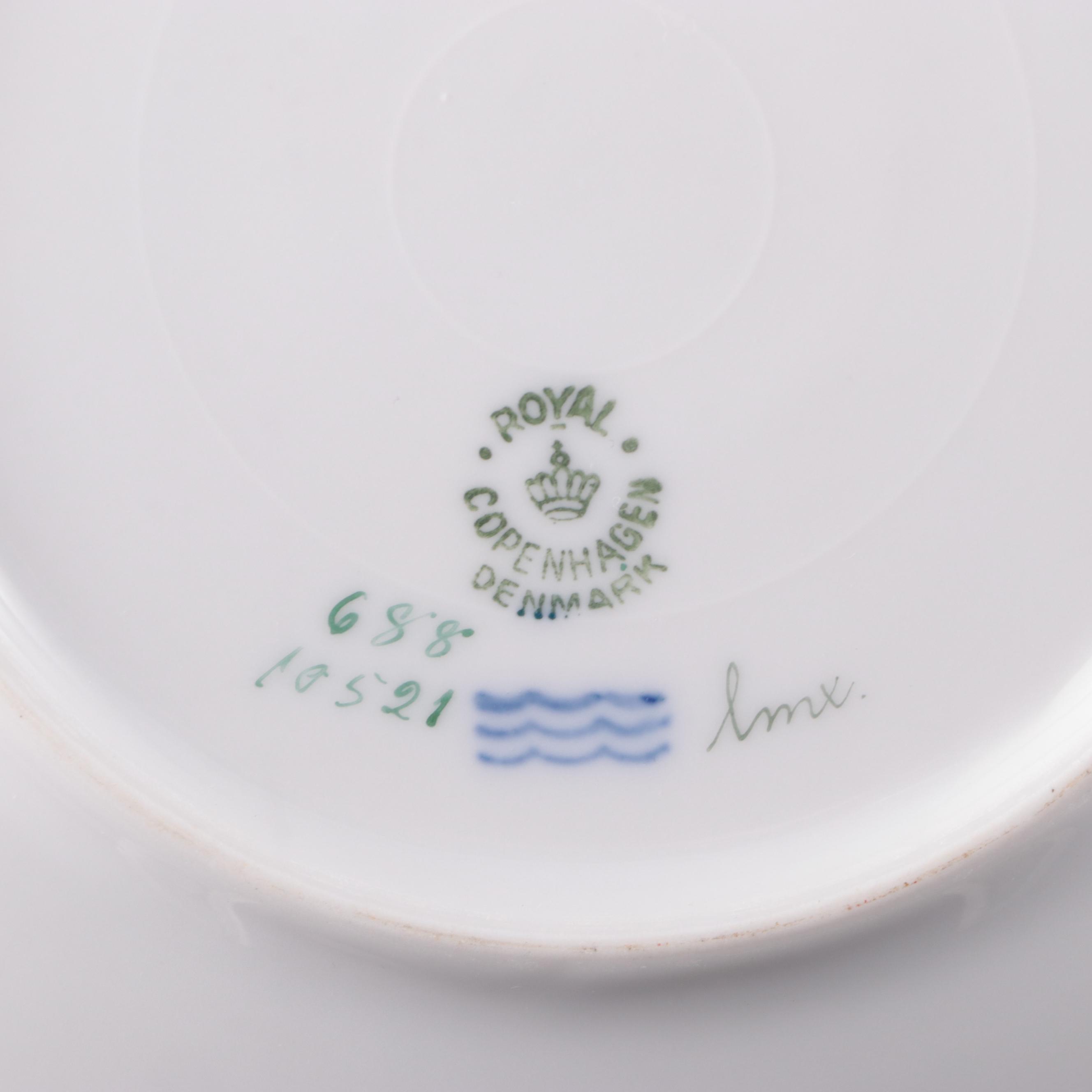 Royal Copenhagen "Brown Rose" Porcelain Dinnerware, Mid-20th Century