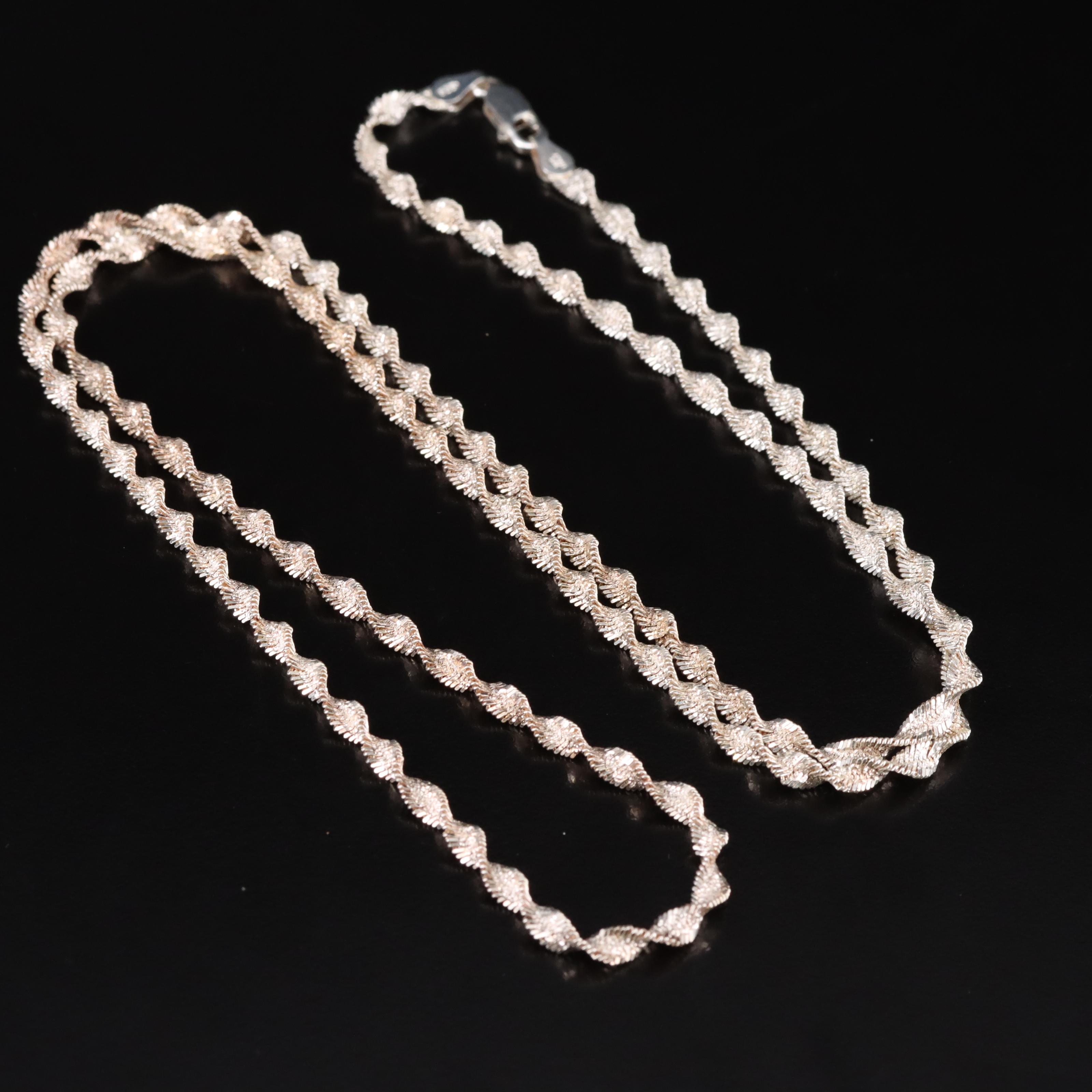 Sterling Sparkle Chain Necklace