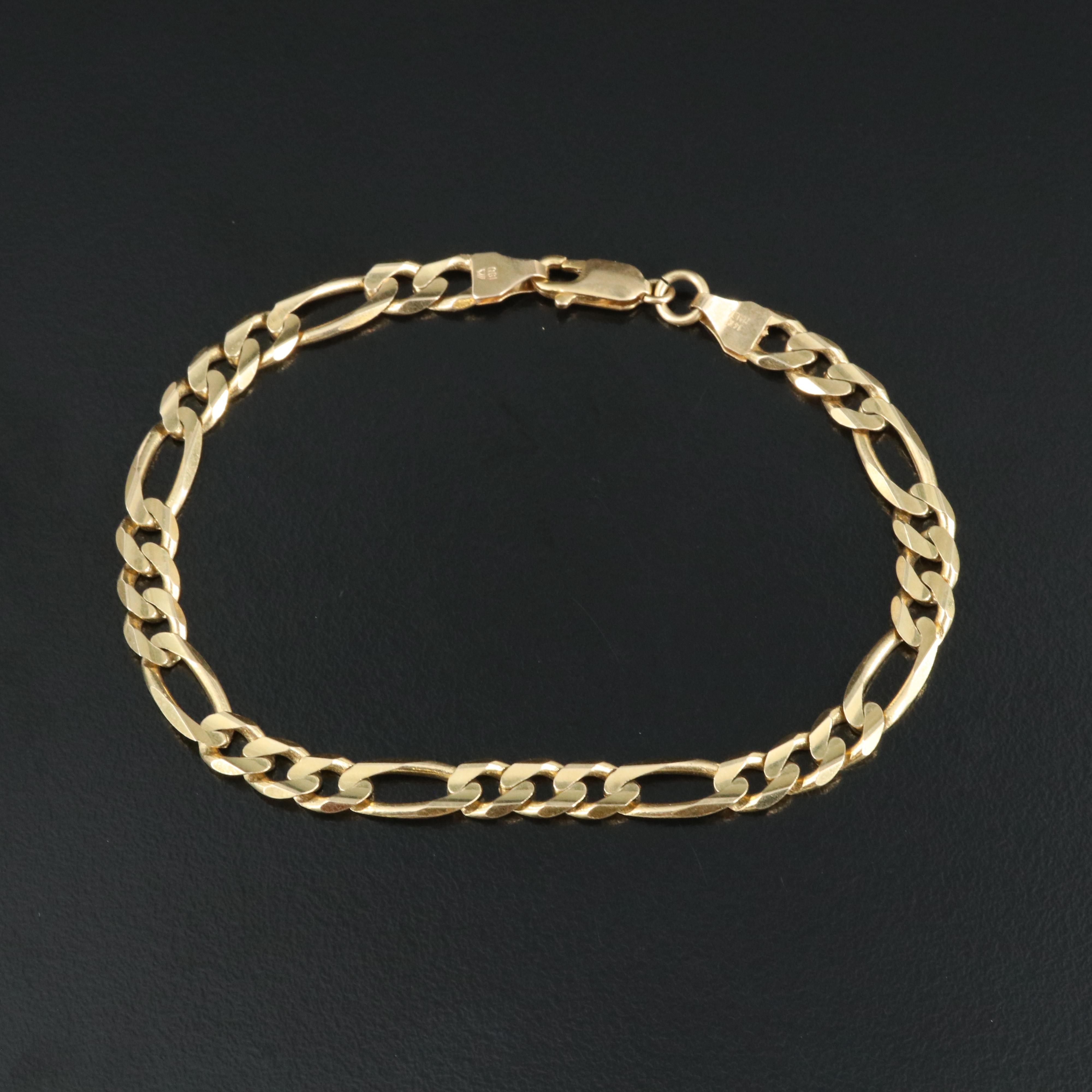 14K Figaro Chain Bracelet
