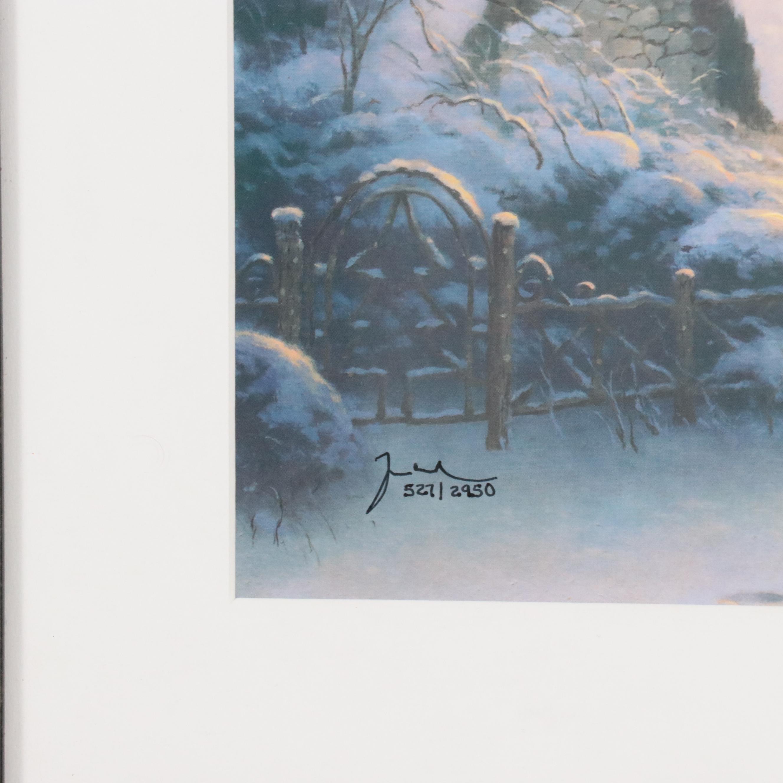 Thomas Kinkade Offset Lithograph Print "Christmas Tree Cottage"