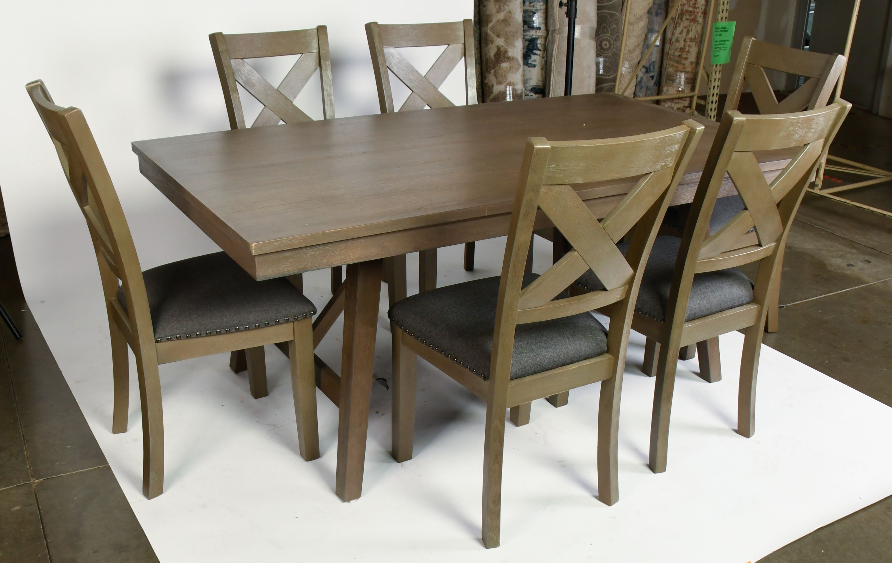 Ashley Furniture "Aldwin" Farmhouse Style Pine-Veneered 7-Piece Dining Set