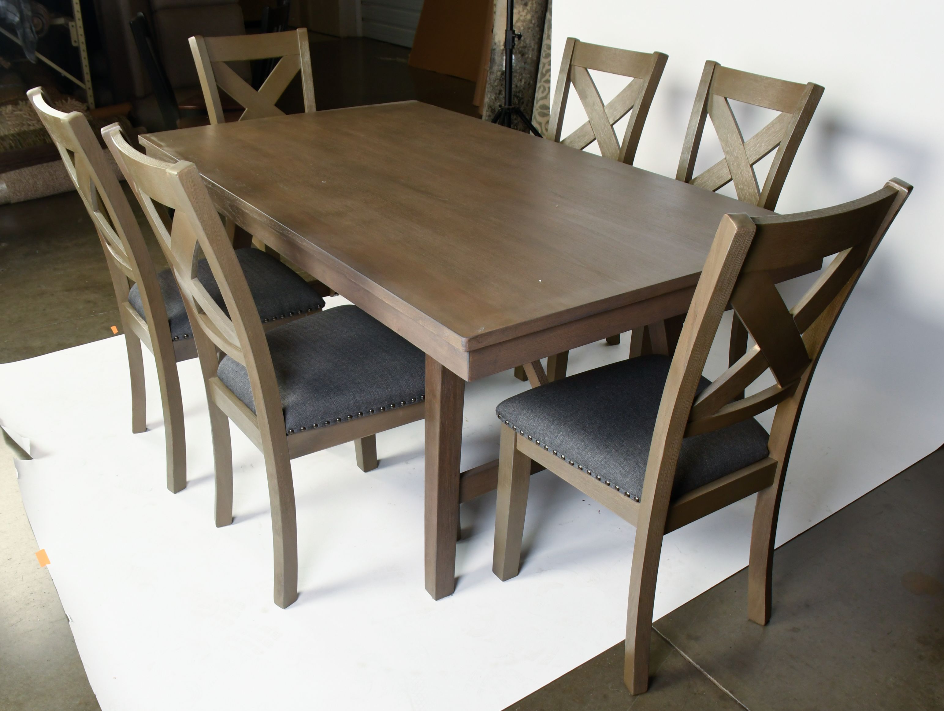 Ashley Furniture "Aldwin" Farmhouse Style Pine-Veneered 7-Piece Dining Set