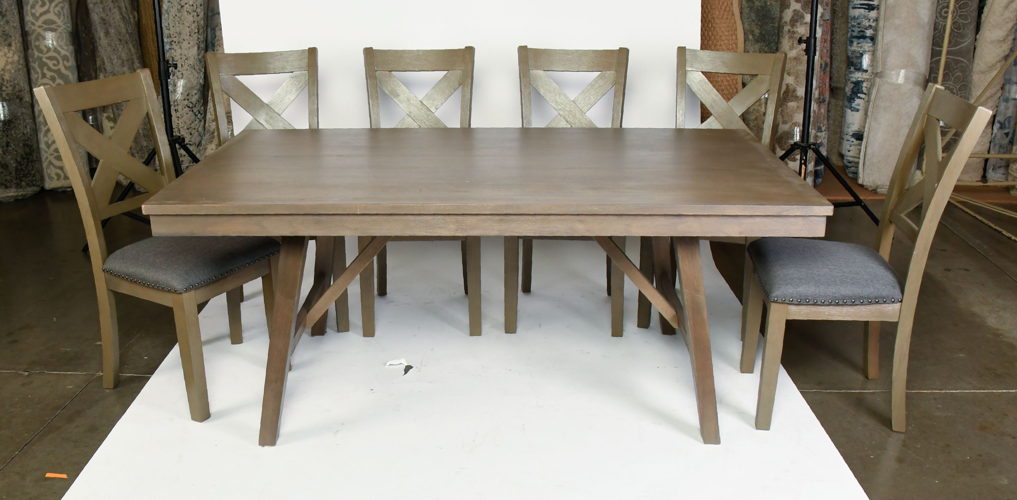 Ashley Furniture "Aldwin" Farmhouse Style Pine-Veneered 7-Piece Dining Set