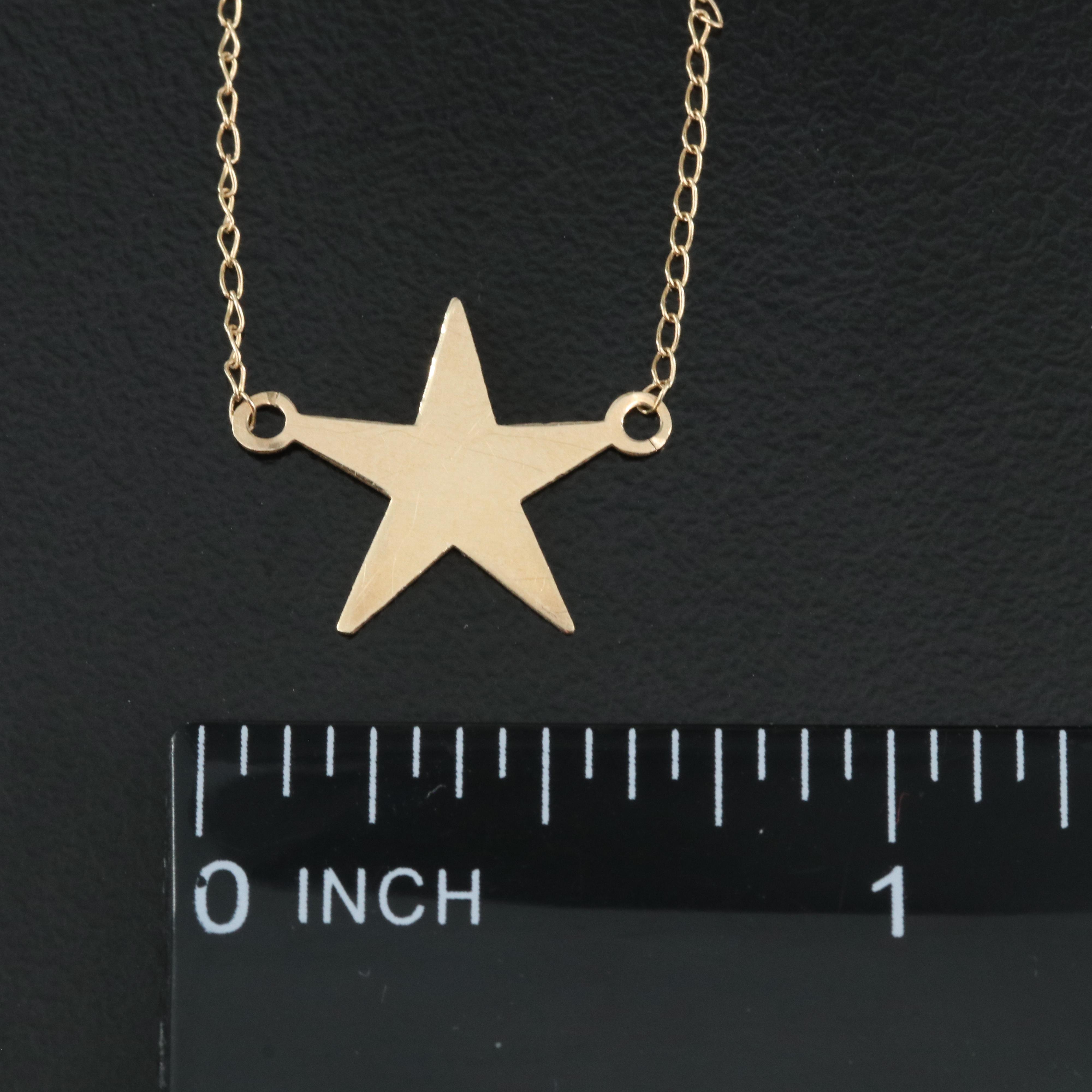 14K Star Necklace