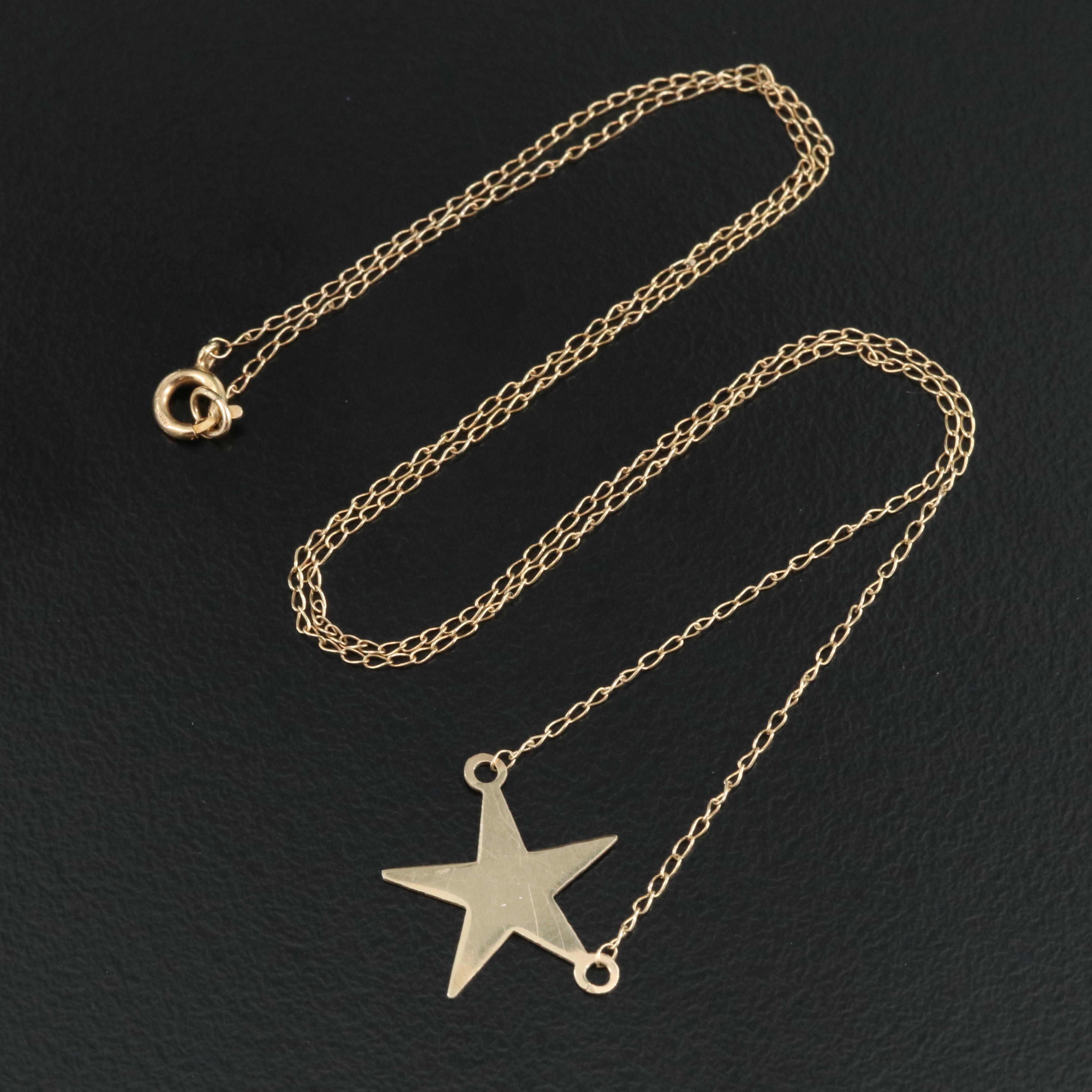 14K Star Necklace